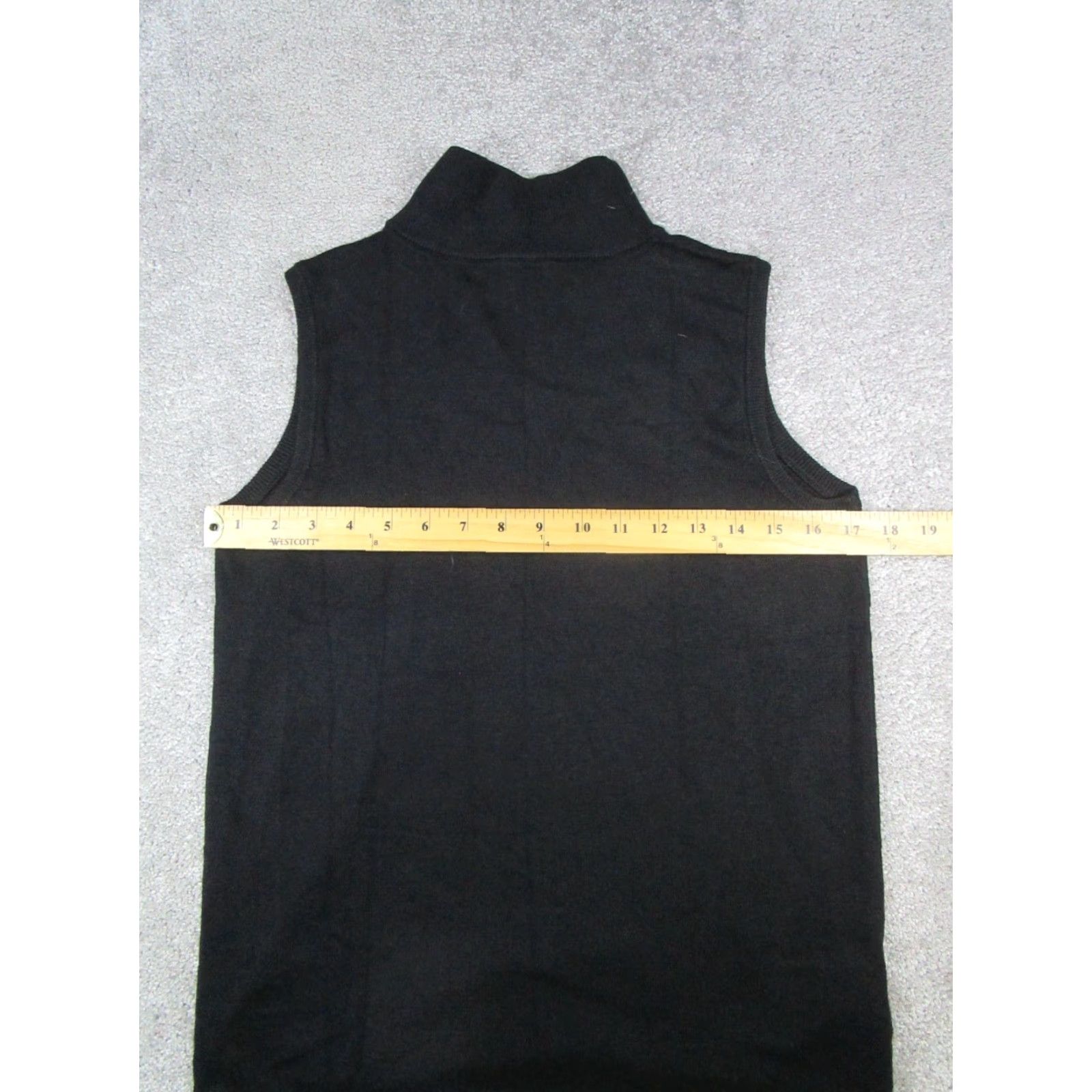 Ann Taylor VINTAGE Ann Taylor Vest Shirt Womens M Black Knit Mock Neck Sleeveless Sweater Casual Womens Size M / US 6-8 / IT 42-44 - 6 Thumbnail
