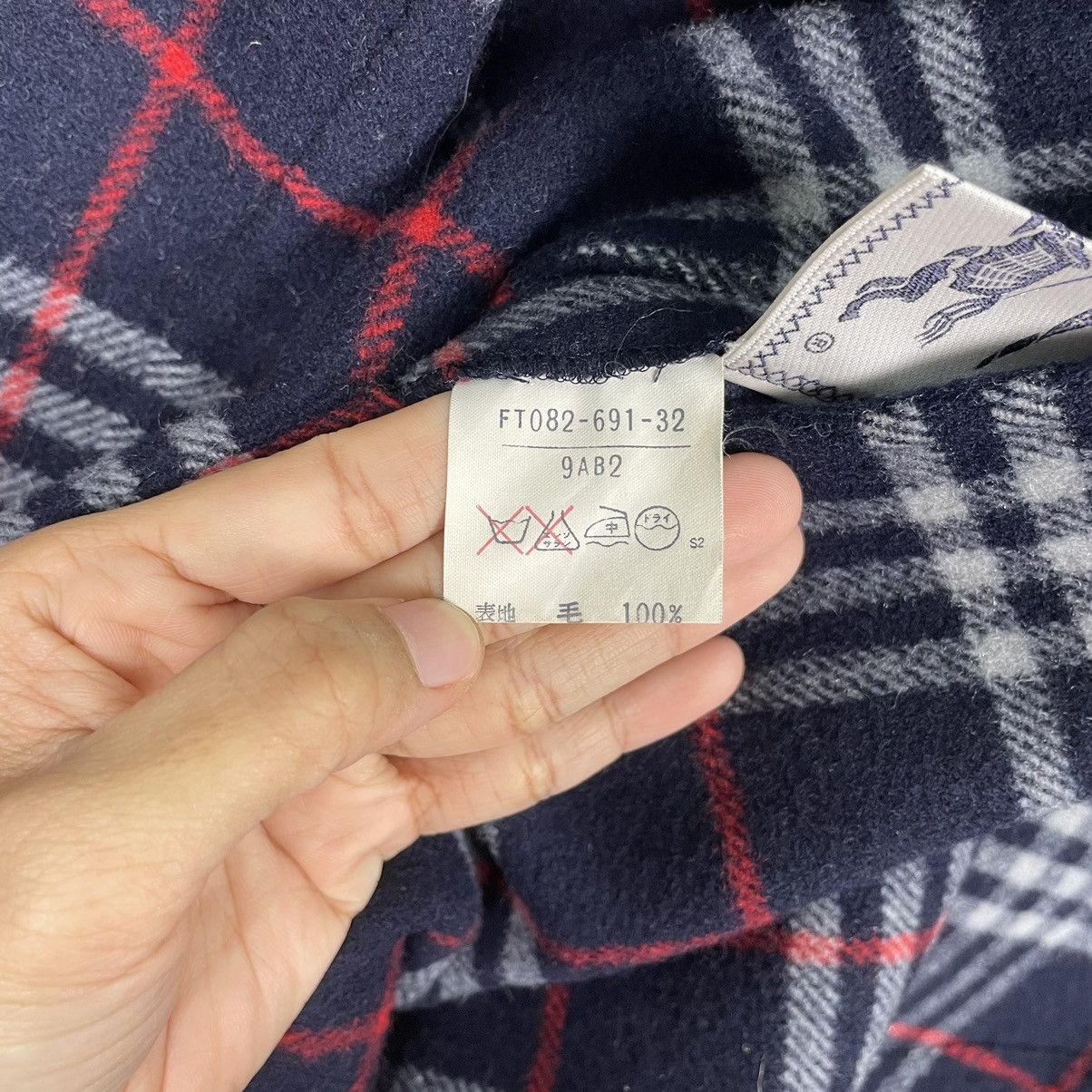 Burberry Prorsum × Vintage 💥VTG BURBERRYS NAVY BLUE CHECK REVERSIBLE BUTTON PARKA Size US M / EU 48-50 / 2 - 17 Thumbnail