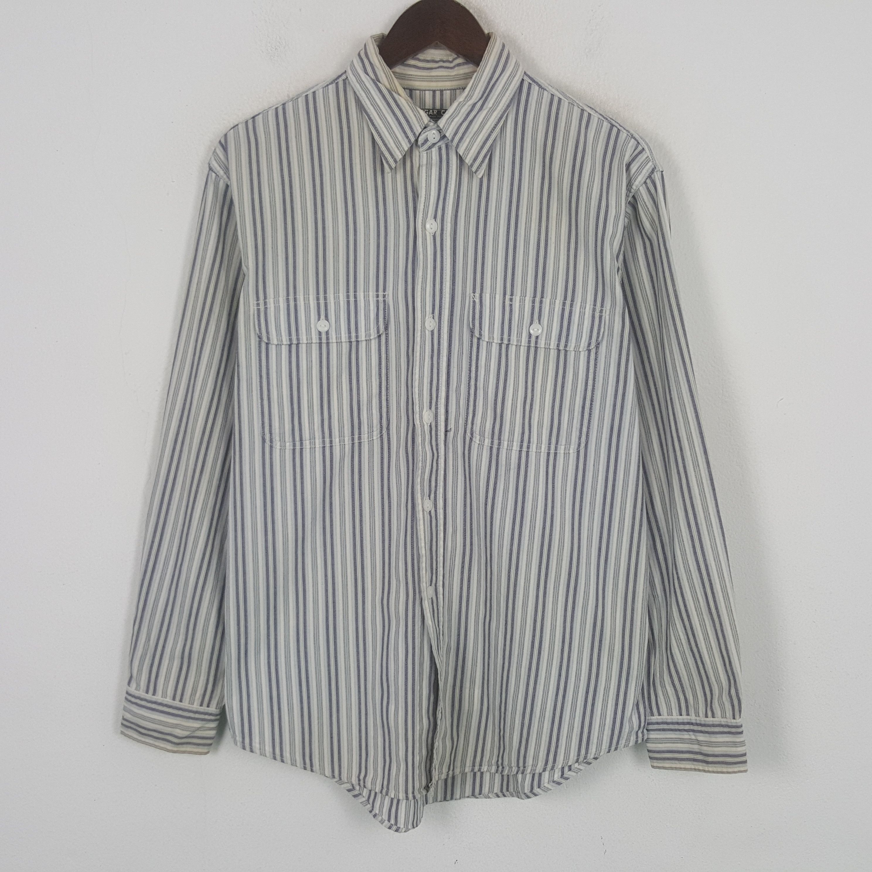 Sugar Cane Vintage Sugar Cane Worker Striped Button Up Shirt Size US M / EU 48-50 / 2 - 1 Thumbnail