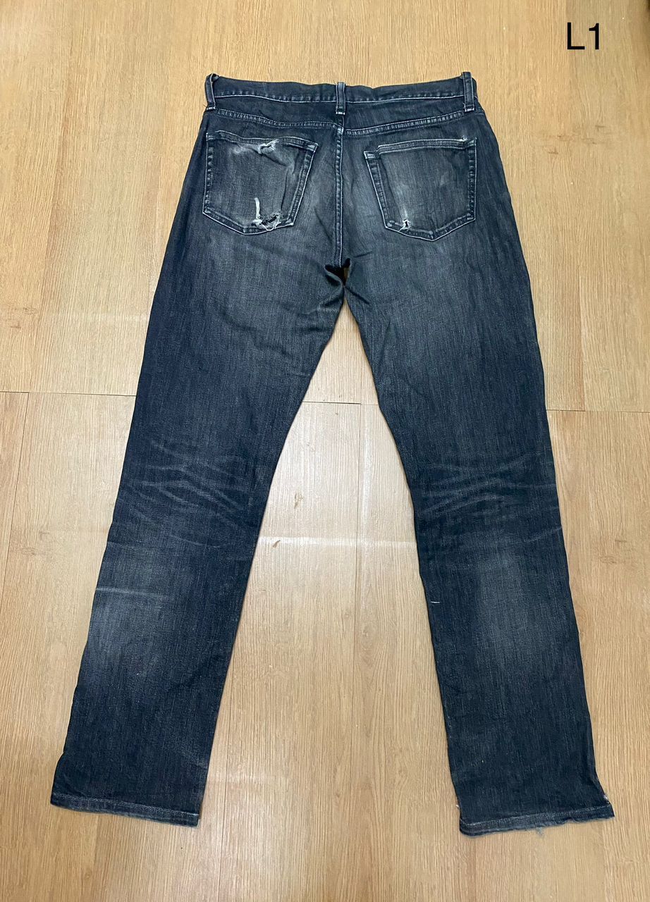 Uniqlo W33 Uniqlo Jeans Slim Fit Rapper Distressed Denim Jeans Size US 33 - 2 Thumbnail