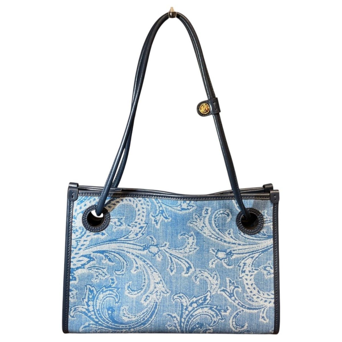 Etro Etro ETRO Eyes Jacquard Denim Tote Bag Textile Tote Bag WP1D0058AQ364 DUTY FREE for USA Size ONE SIZE - 1 Thumbnail