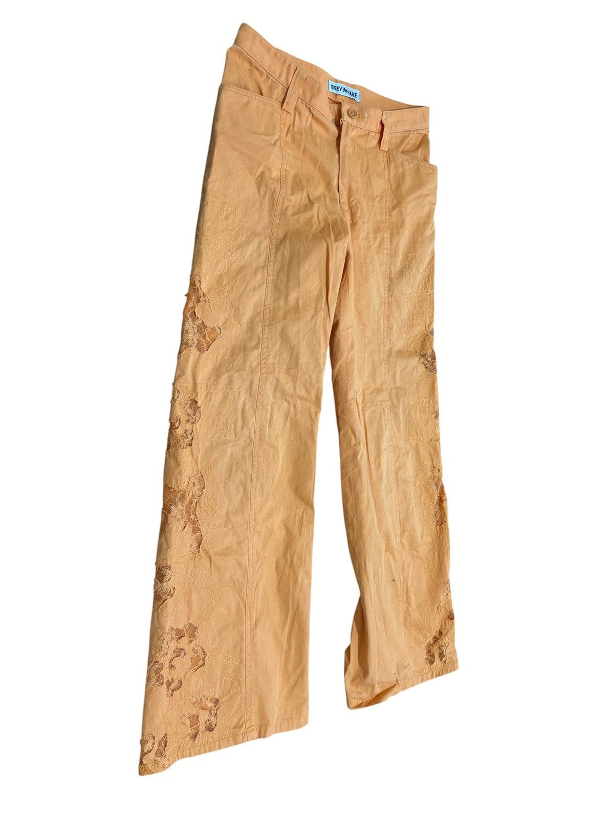 Issey Miyake 🔥 Issey Miyake Floral Distressed Embroidery Wide Leg Pants Size 27" / US 4 / IT 40 - 13 Thumbnail