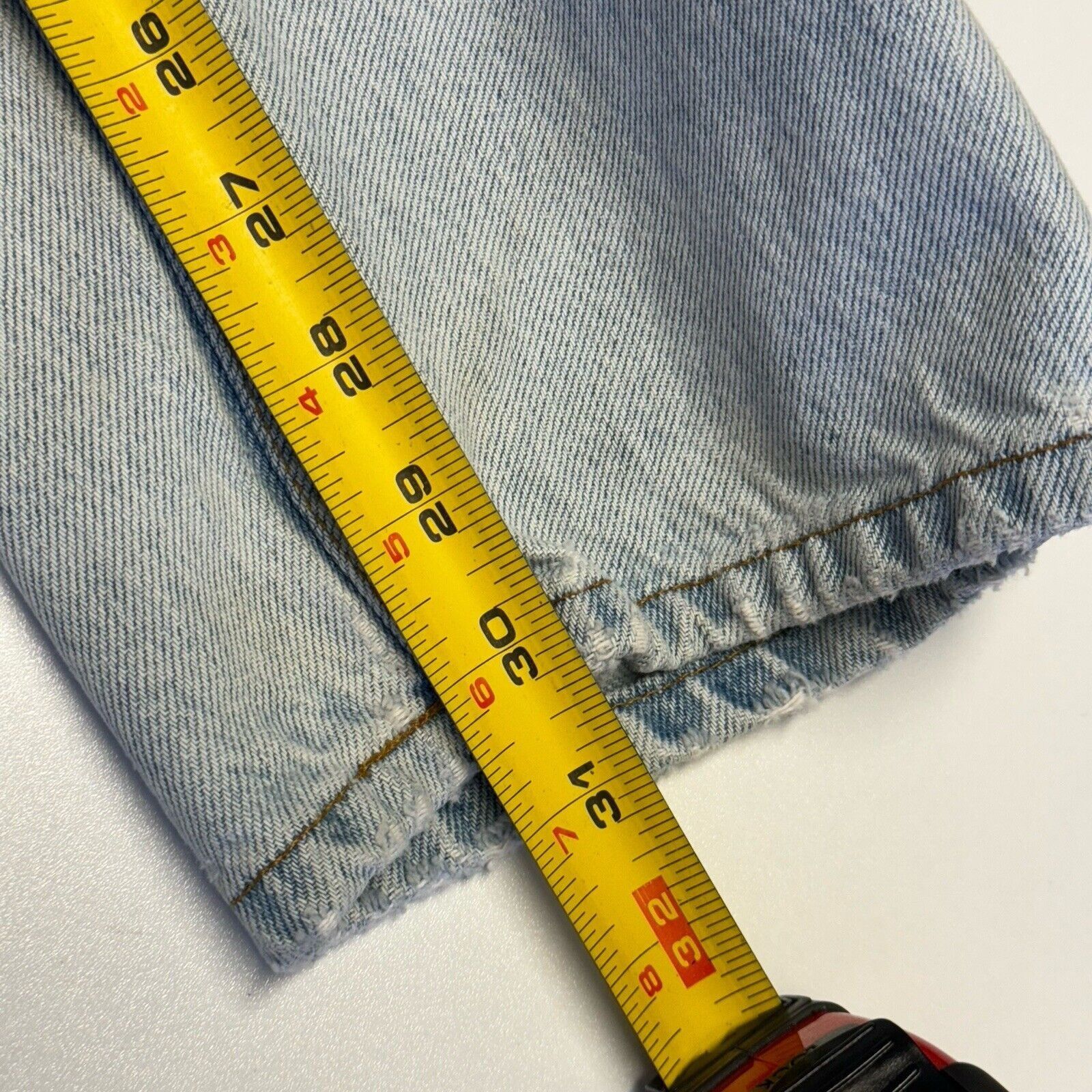 Levi's × Vintage Vintage Levis 505 Jeans 36x32 Light Wash Straight Leg Regula Size US 36 / EU 52 - 16 Thumbnail
