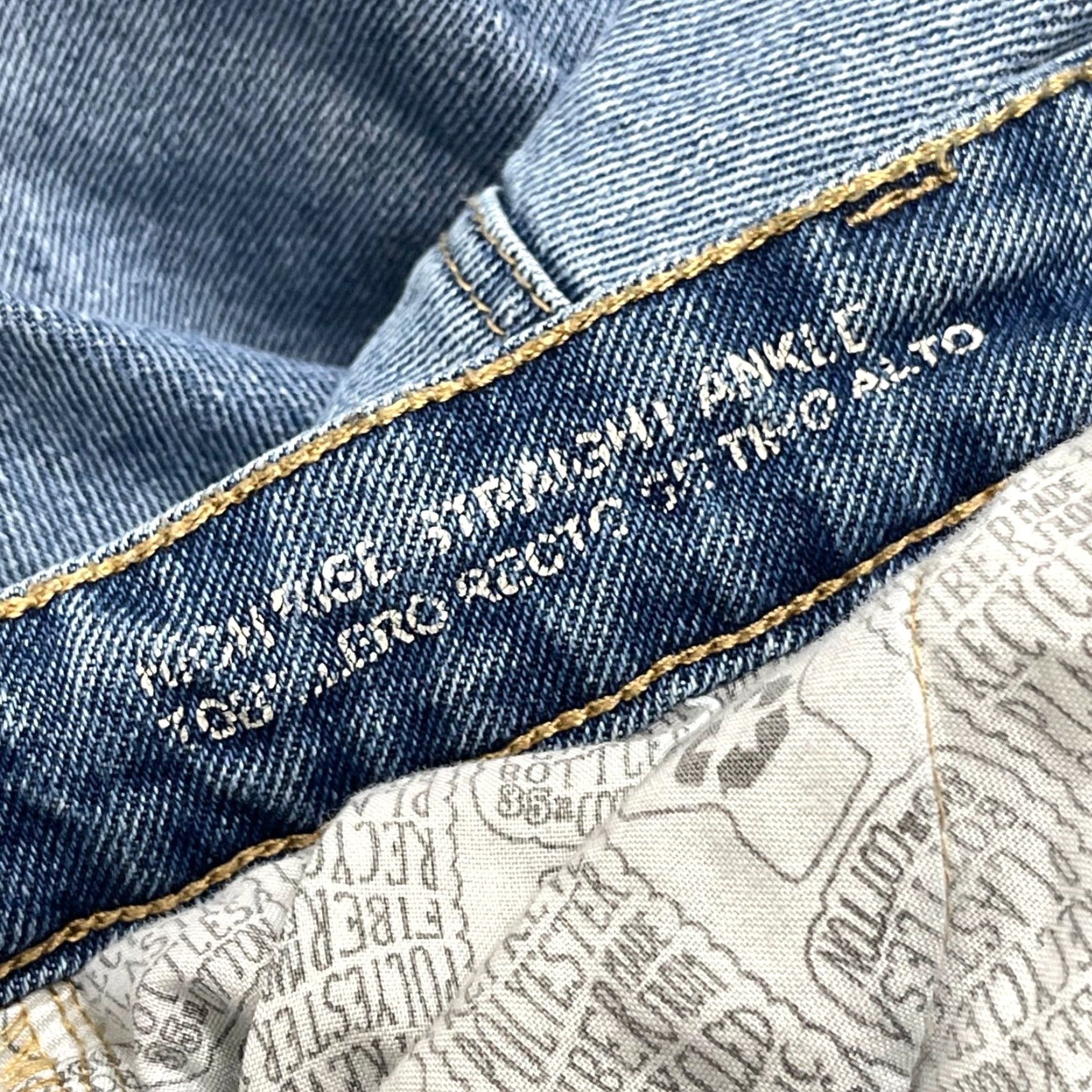 Vintage Wild Fable Jeans Womens High Rise Straight Size 10 Blue Denim Button Fly Belt Loops 5-Pocket No Distressed Cotton Blend Y2K Grunge Minimalist Preppy Size 30" / US 8 / IT 44 - 6 Thumbnail