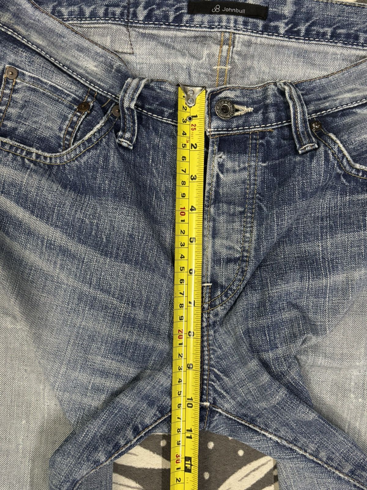 Junya Watanabe Vintage Johnbull Selvedge Whisker Loose Fit Distressed Jeans Size US 31 - 17 Thumbnail