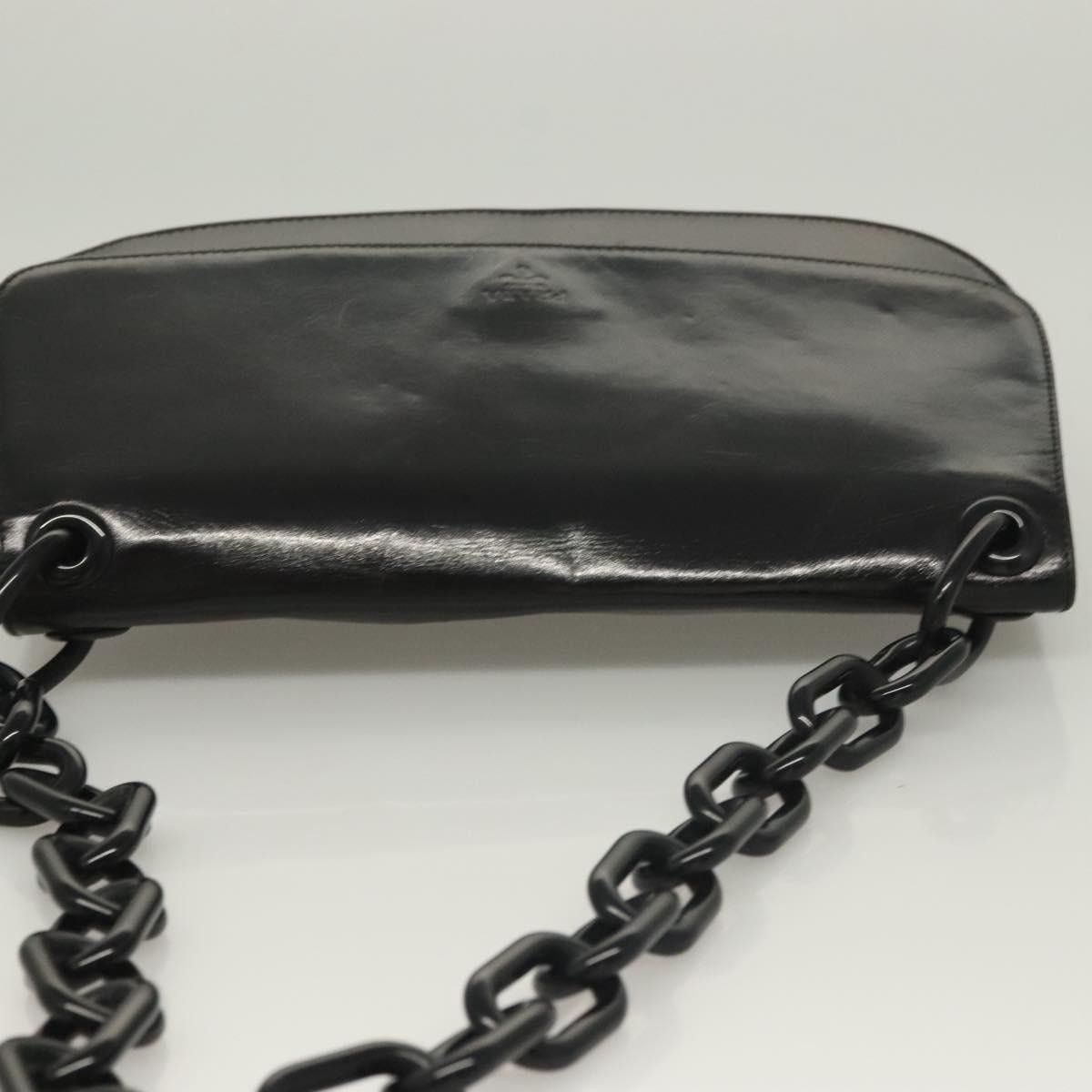 Prada PRADA Chain Shoulder Bag Leather Black Size ONE SIZE - 6 Thumbnail