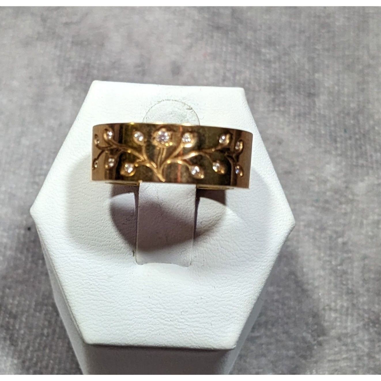 Other Whimsical Fairycore Steel Time Floral Ring Gold Plated Stain Size ONE SIZE - 7 Thumbnail