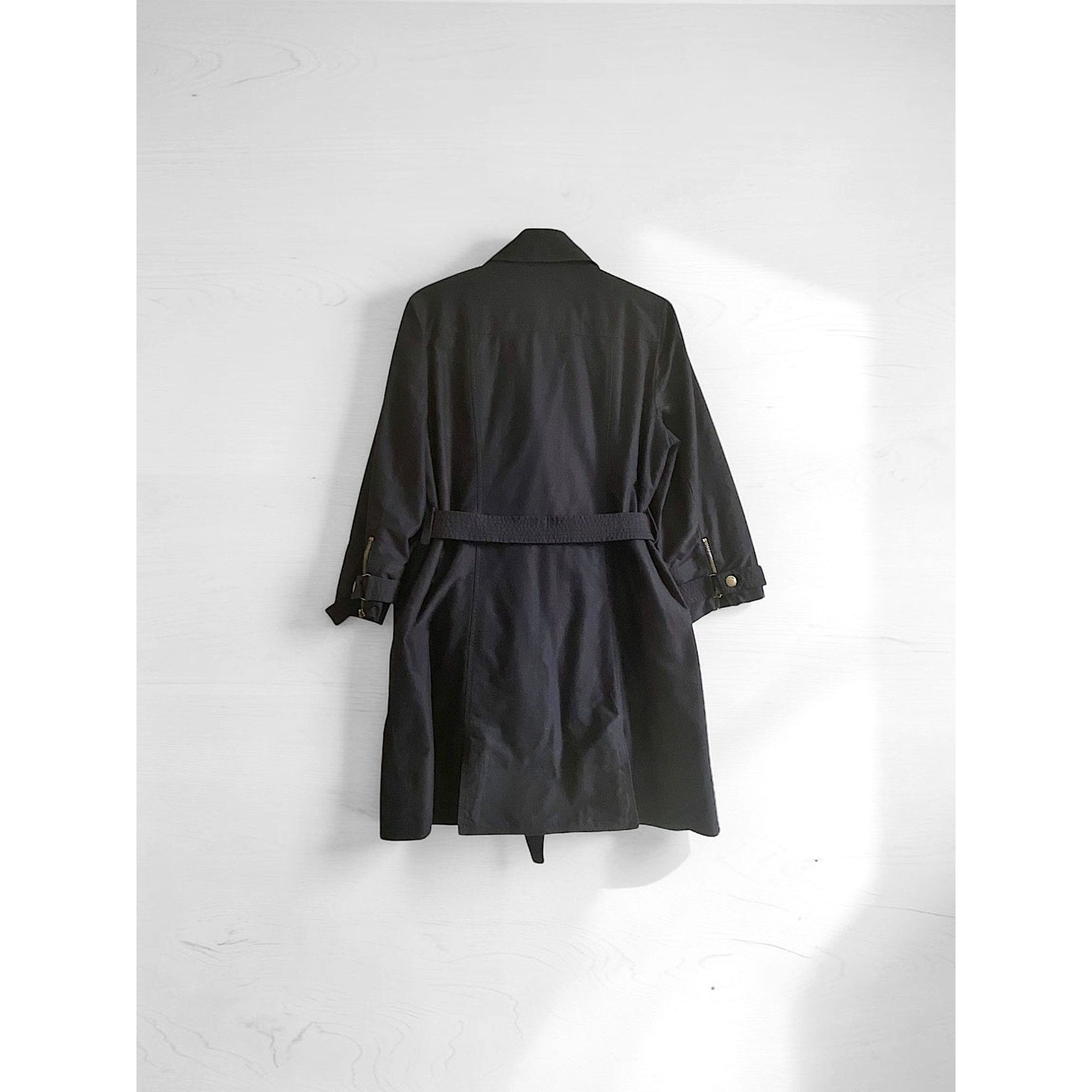 Juicy Couture Juicy Couture Ruffle Trench Coat XL Navy Belted Y2K Rare Size XL / US 12-14 / IT 48-50 - 2 Thumbnail