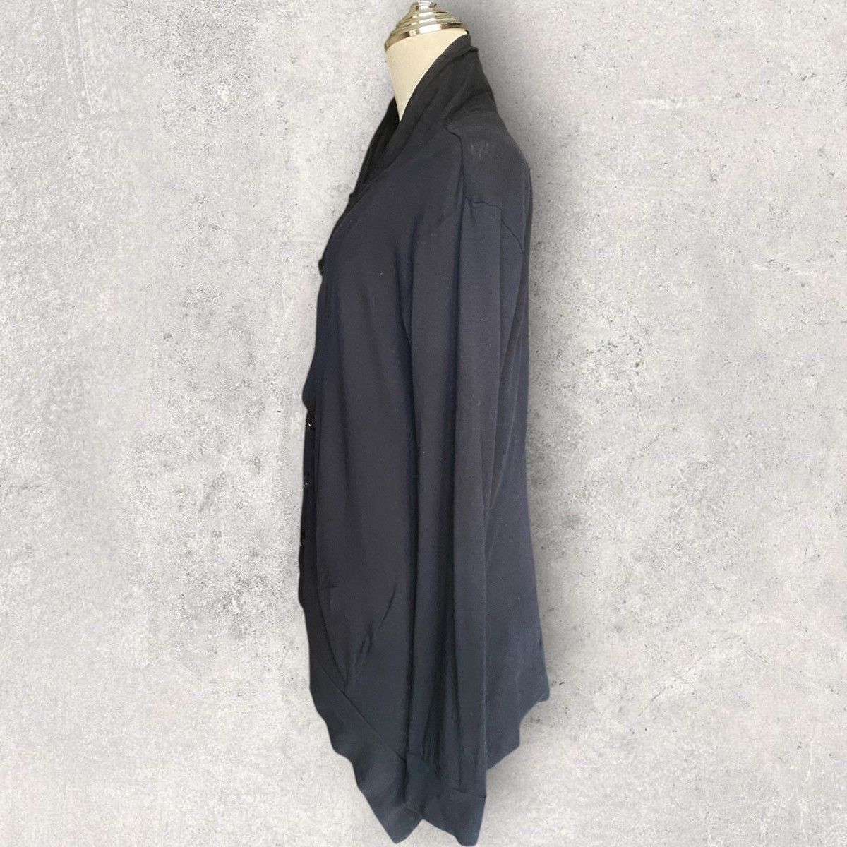 Ann Demeulemeester 2000’s Asymmetric Jersey Cotton Jacket Size S / US 4 / IT 40 - 10 Thumbnail