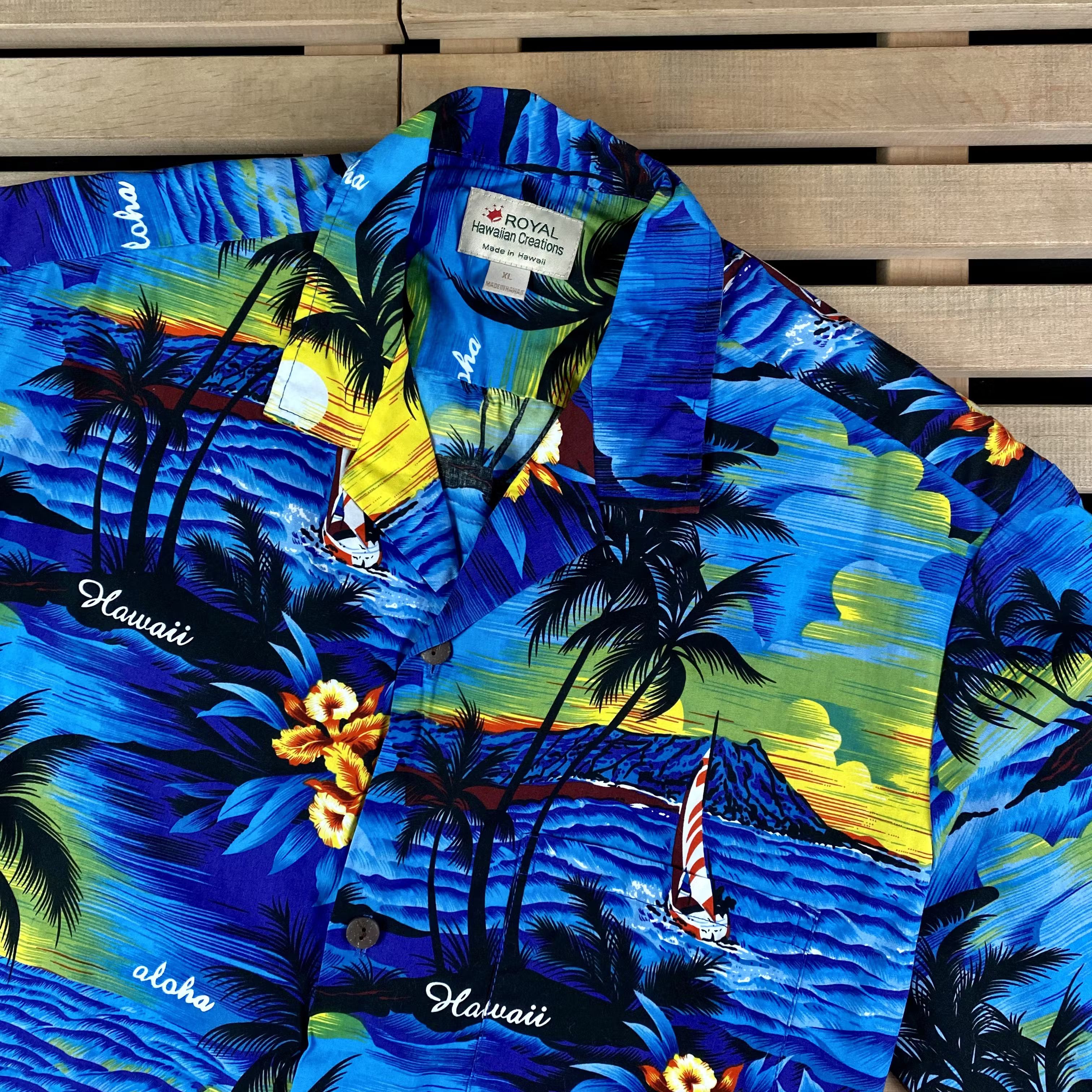 Vintage Mens Hawaiian Shirt Size XL Size US XL / EU 56 / 4 - 2 Thumbnail
