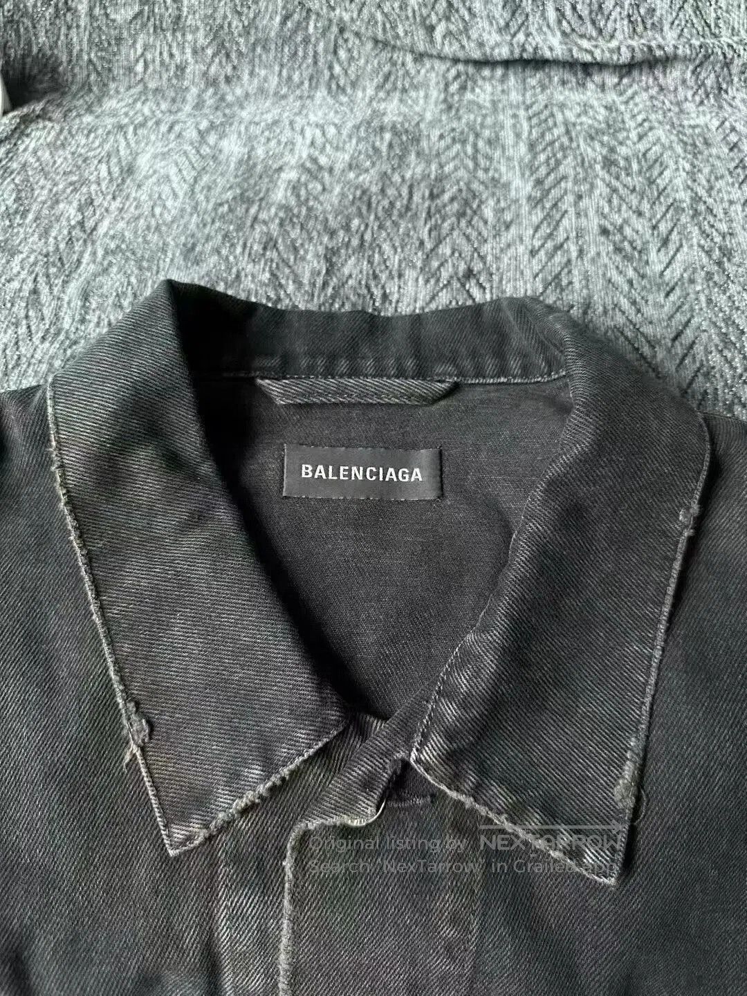 Balenciaga balenciaga black spray paint denim jacket. Size US XS / EU 42 / 0 - 3 Thumbnail