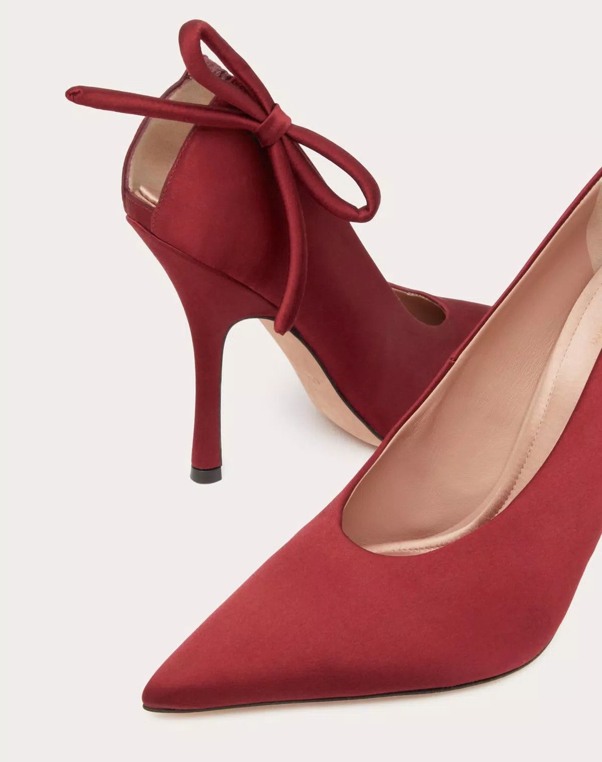 Valentino o1s1wg110426 Nite-Out Satin Pumps in Red Size US 9.5 / IT 39.5 - 5 Thumbnail