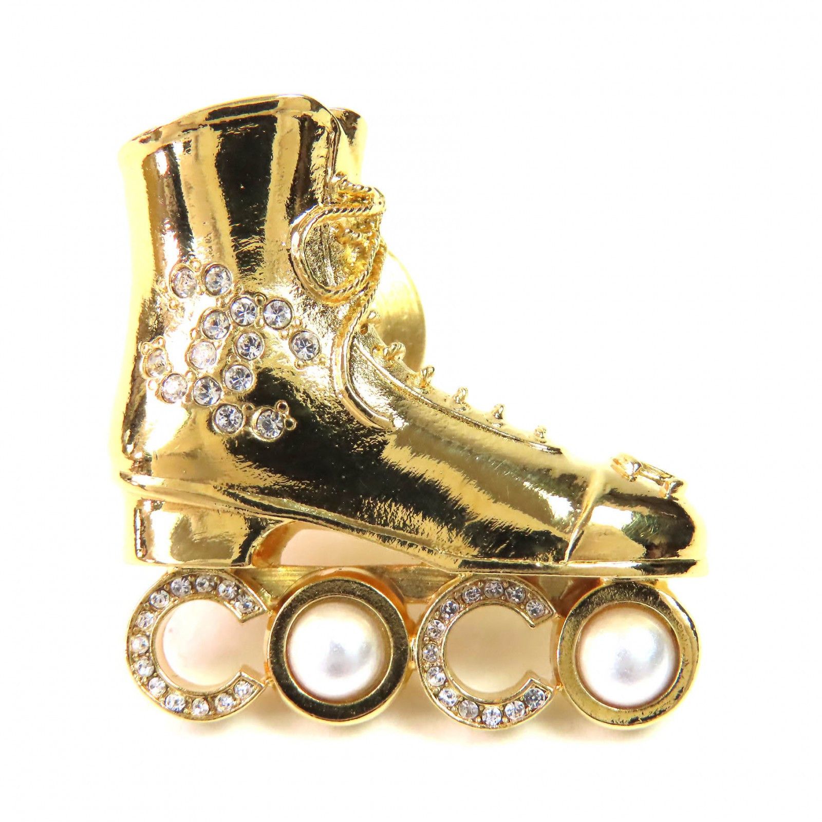 Chanel Chanel Chanel Brooch Roller Skates Brooch Metal Brooch DUTY FREE for USA Size ONE SIZE - 1 Thumbnail
