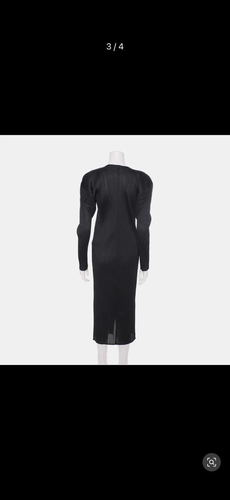 Issey Miyake Issey Miyake size:3 Black long-sleeved pleated dress Size S / US 4 / IT 40 - 3 Thumbnail