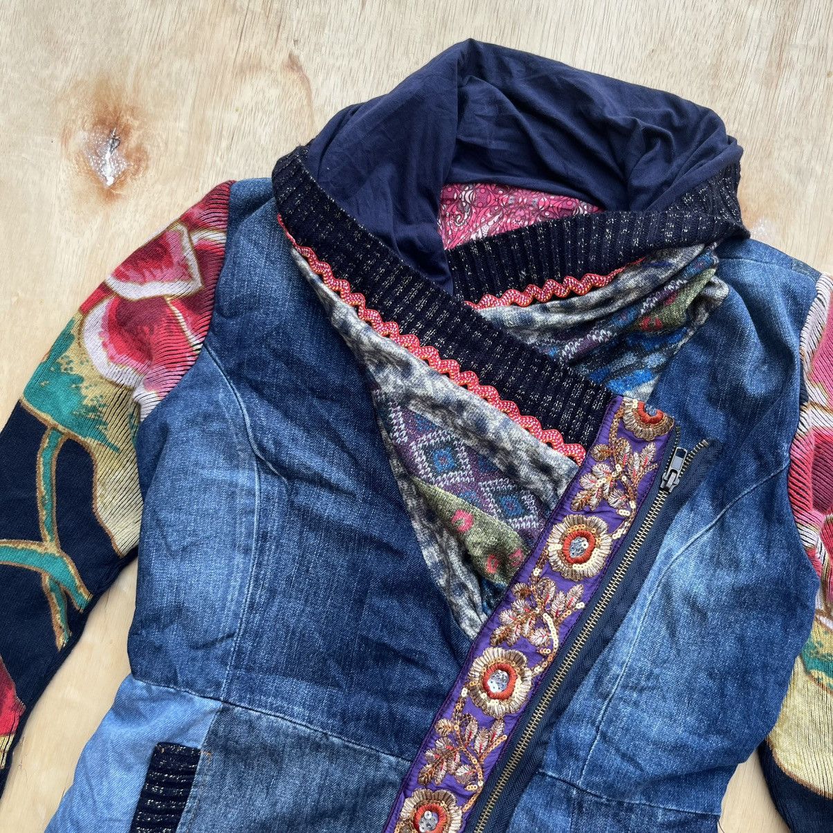 Desigual DESIGUAL JAPANESE BRAND RAMONES DENIM & KNIT JACKET LIKE LGB Size M / US 6-8 / IT 42-44 - 2 Thumbnail
