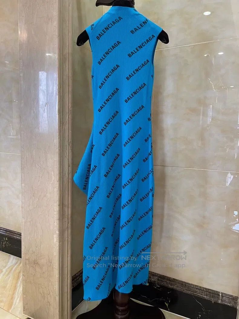 Balenciaga Balenciaga Blue Letter Logo Dress Size XS / US 0-2 / IT 36-38 - 6 Thumbnail