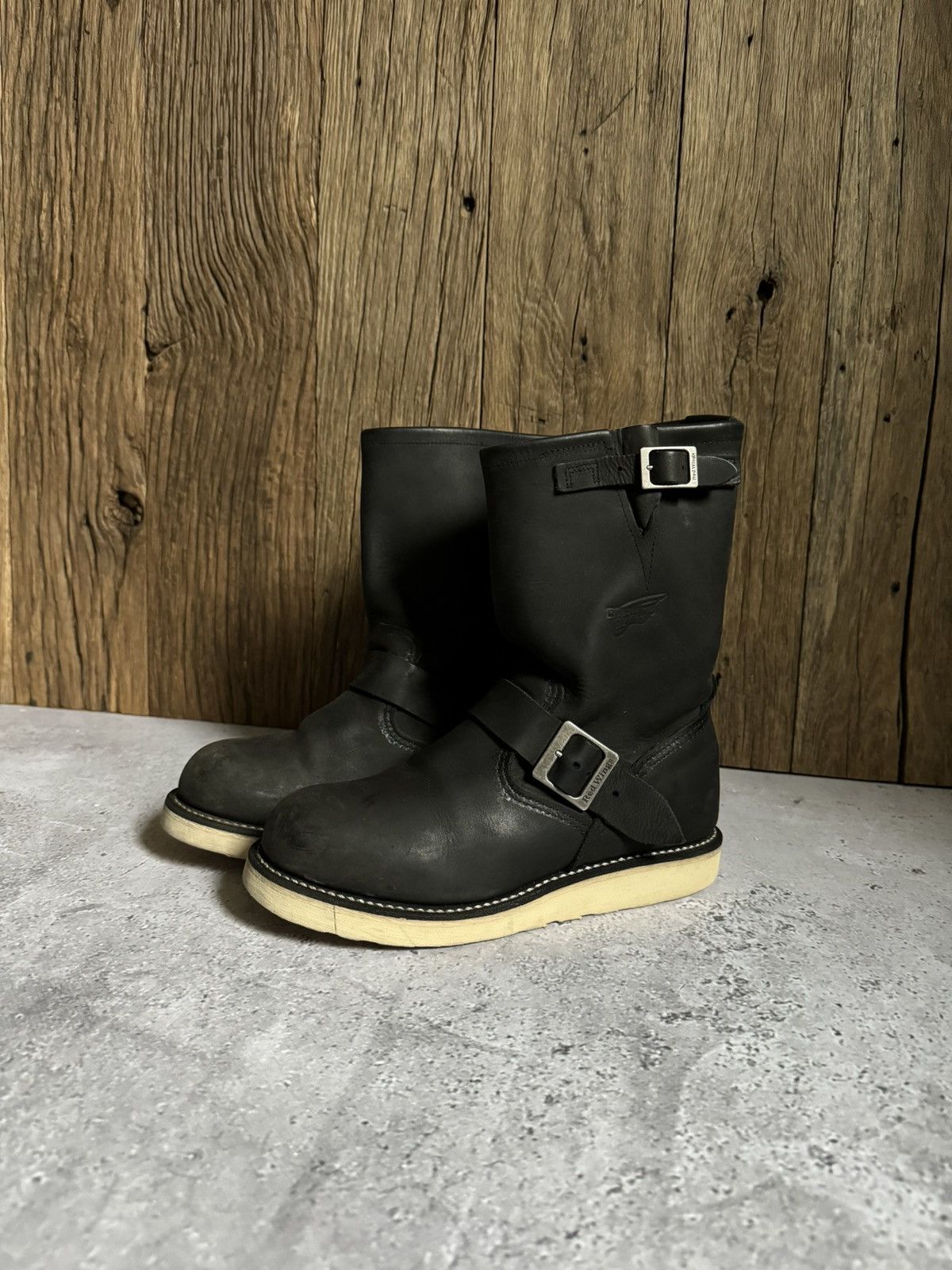 Red Wing Red Wing 2974 Women's Engineer Black Leather Boots | Grailed