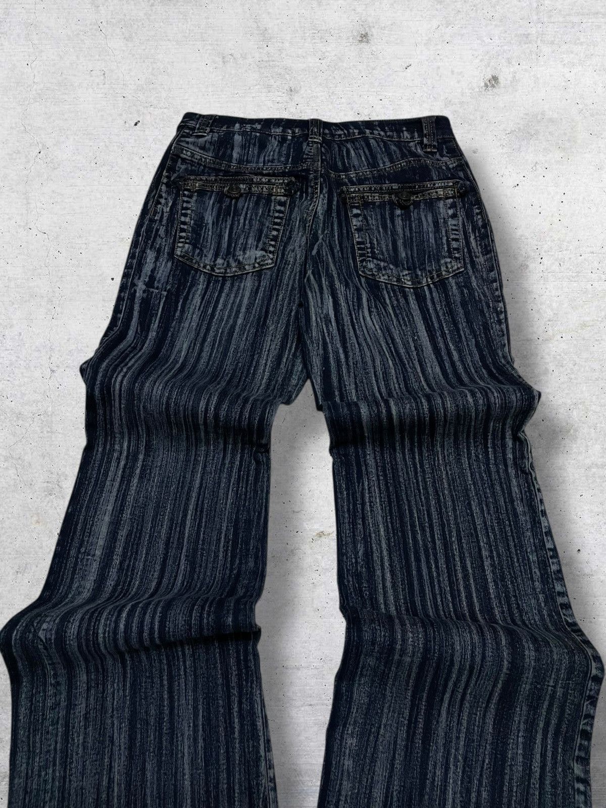 Tornado Mart VINTAGE SUNROSE JAPAN DESIGNER 90S OG TRIBAL FLARED DENIM Size US 29 - 11 Thumbnail