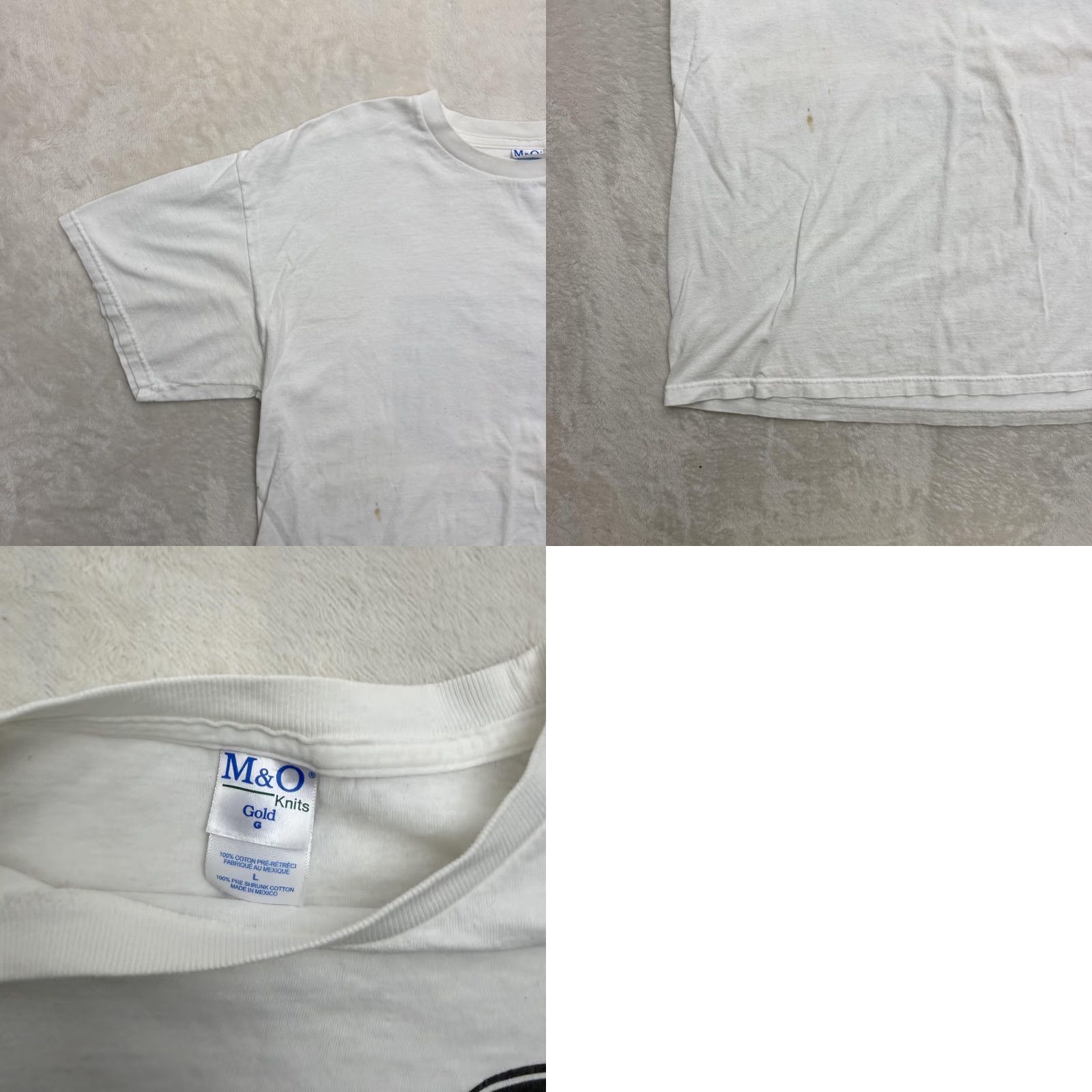 Vintage M&O KNITS Caribe Mexicano Playa Del Carmen Shirt Mens Large White Mexico Tourist T-Shirt Crew Neck Short Sleeve Graphic Print Logo Spring Summer Fall Size US L / EU 52-54 / 3 - 10 Thumbnail