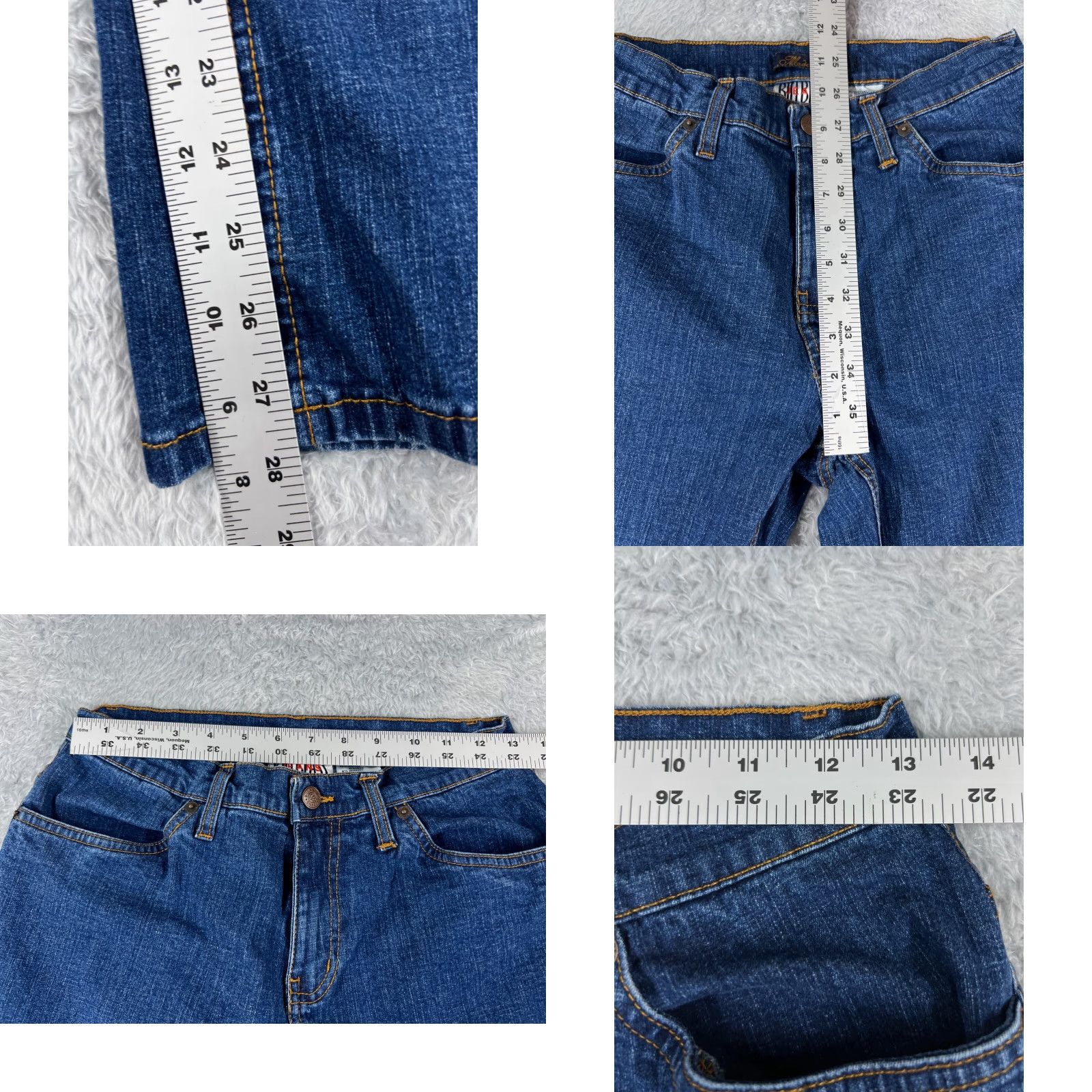 Bill Blass Bill Blass Jeans Womens Bootcut Denim 26x28 Blue Mid Rise 6 Modern Fit 5-Pocket Stretch Cotton Blend Casual Womens Size 28" / US 6 / IT 42 - 8 Thumbnail
