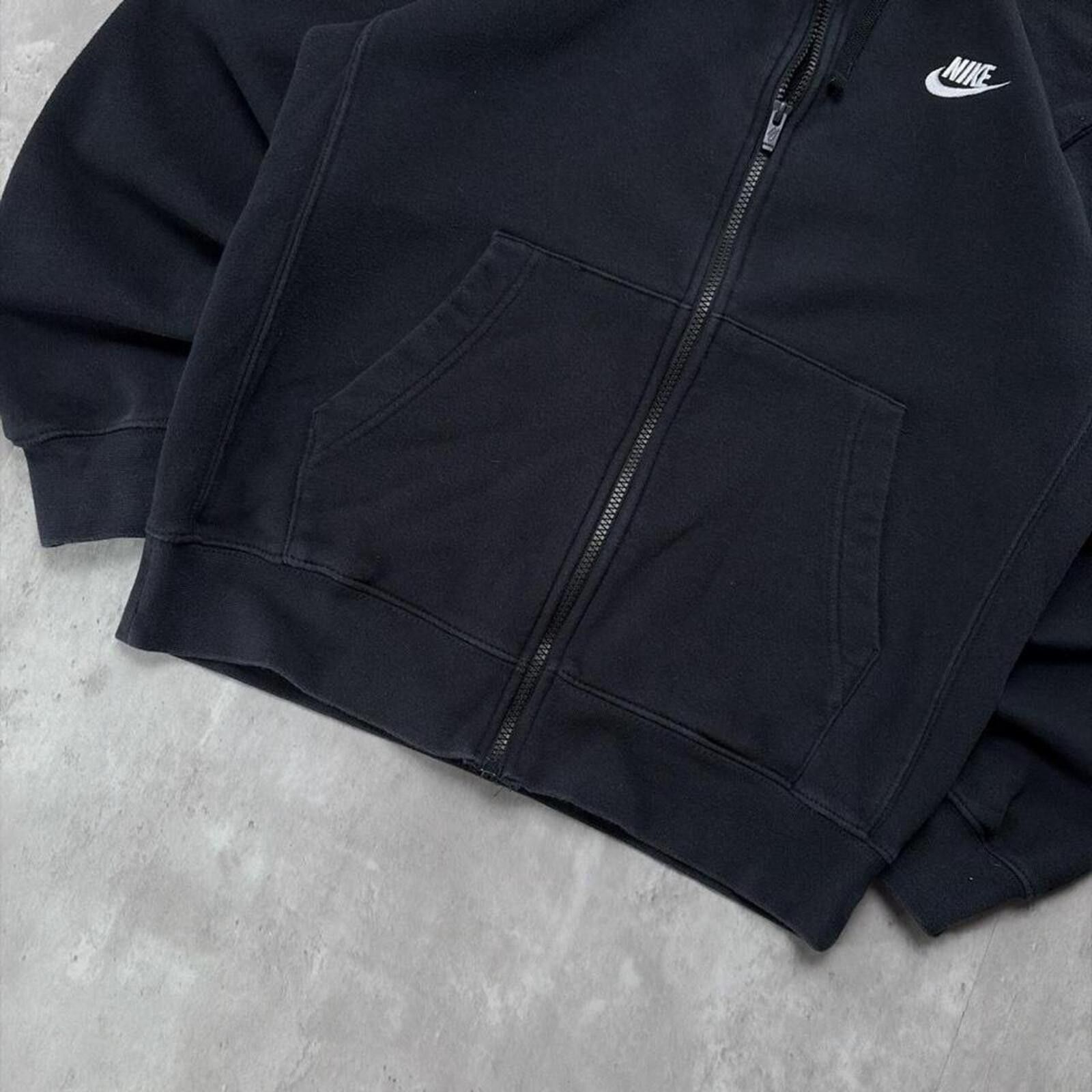 Nike Y2K Black Nike Swoosh Grunge Skater Zip Up Hoodie Size US S / EU 44-46 / 1 - 3 Thumbnail