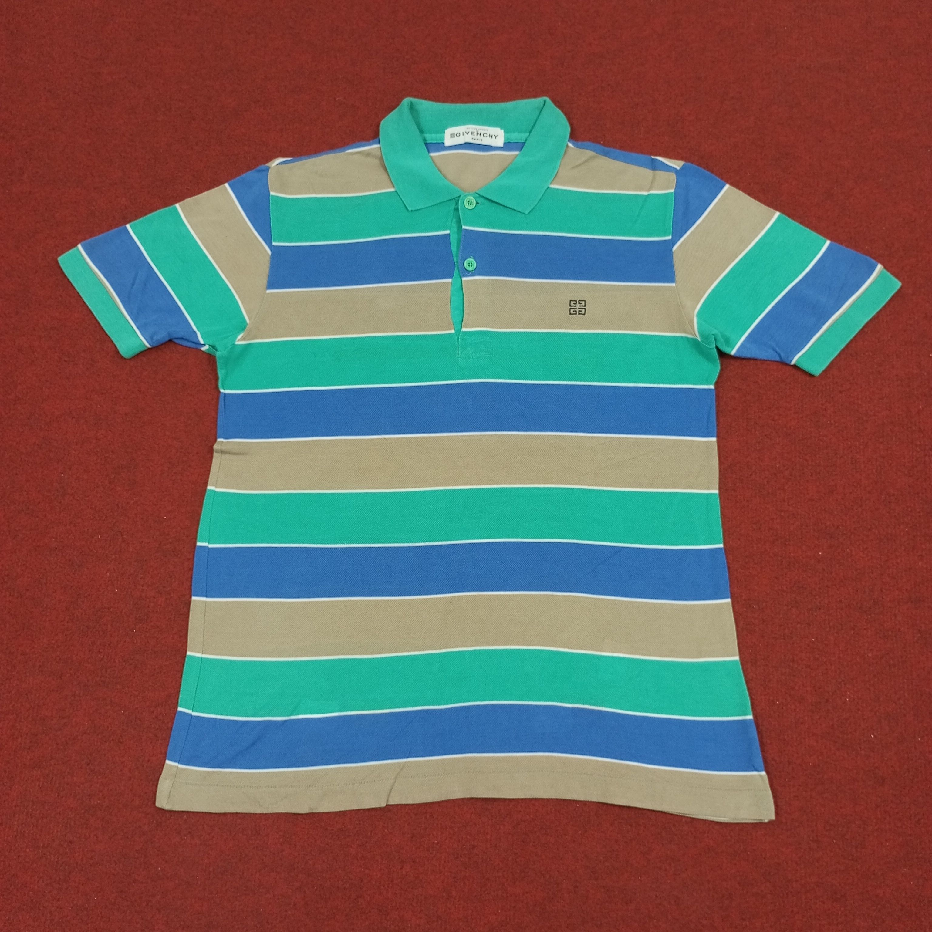 Givenchy × Vintage Givenchy Fashion Brand Stripes Design Polos Size US S / EU 44-46 / 1 - 1 Thumbnail