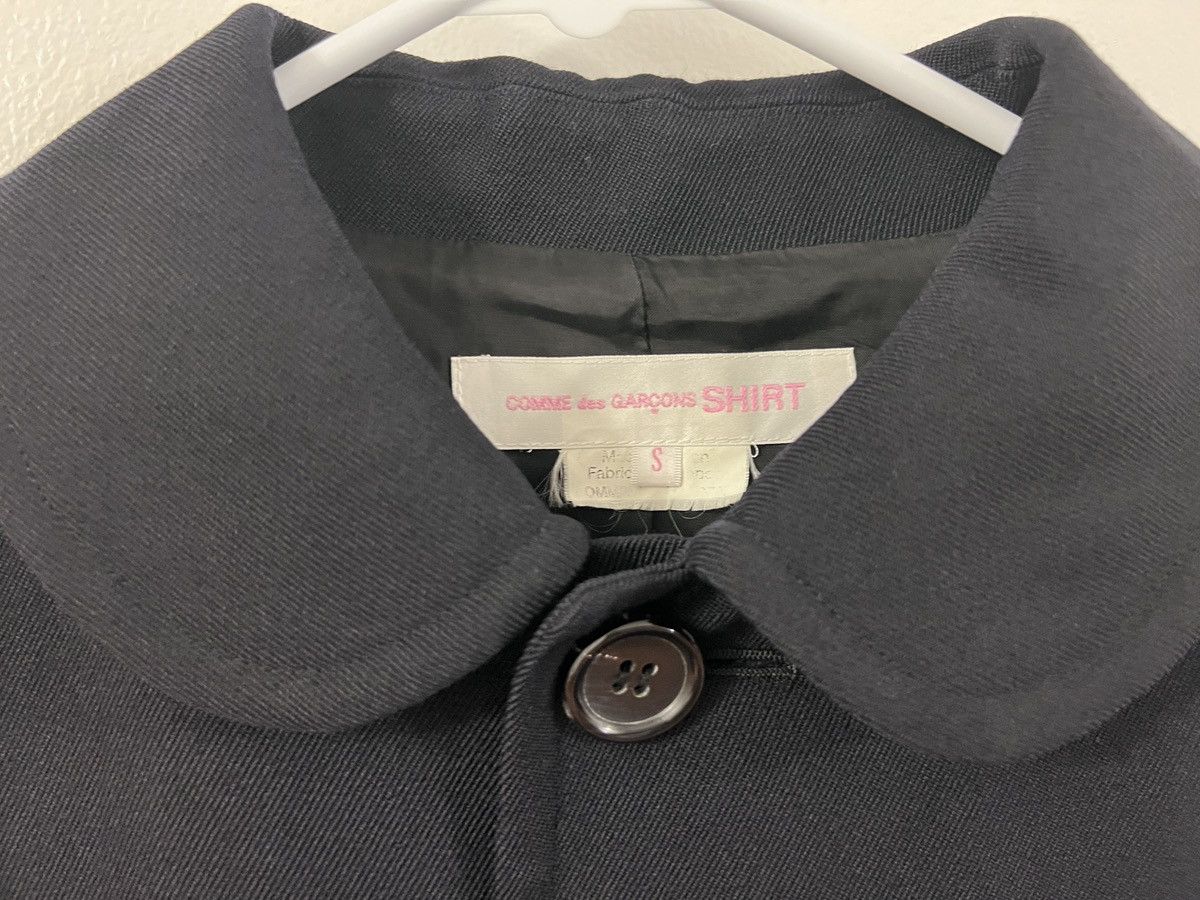 Comme des Garcons SHIRT Comme Des Garcons Shirt Dark Blue Wool Coat Size S Size S / US 4 / IT 40 - 3 Thumbnail