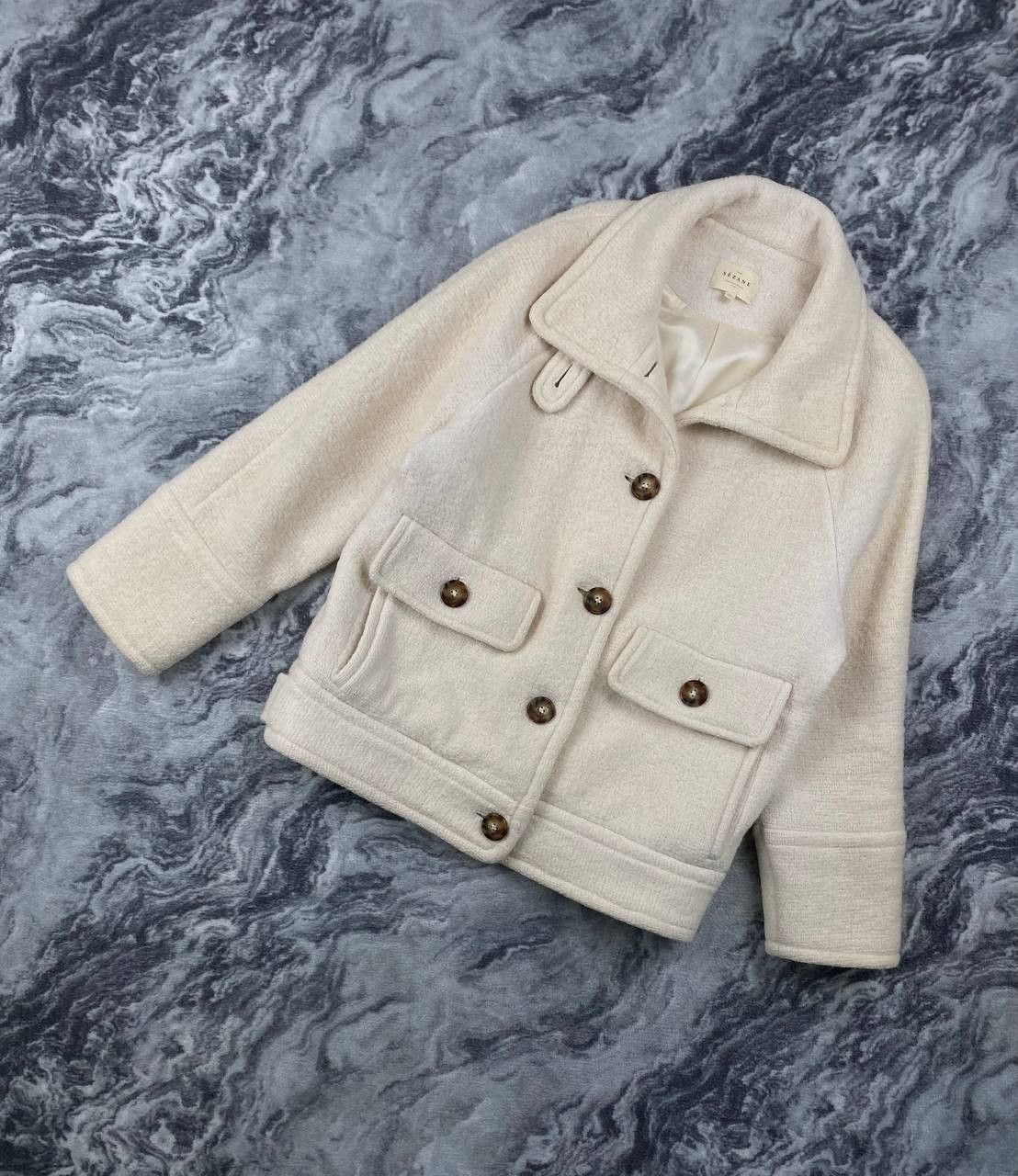 Sezane Sézane Wool Coat Jacket Women Size 34 White Size XXS / US 00 / IT 34 - 1 Thumbnail
