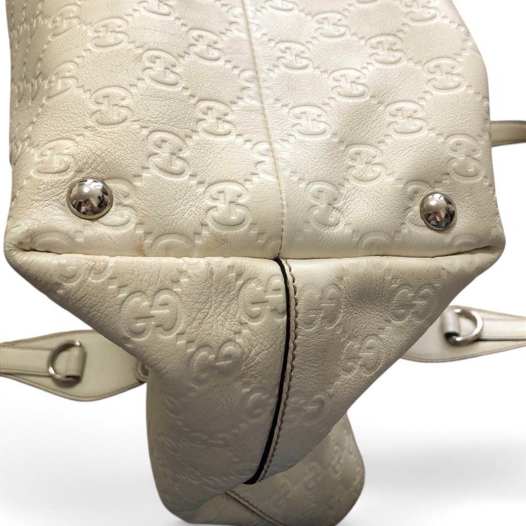 Gucci Gucci - Shima Leather Monogram White GG Monogram Handbag Size ONE SIZE - 4 Thumbnail