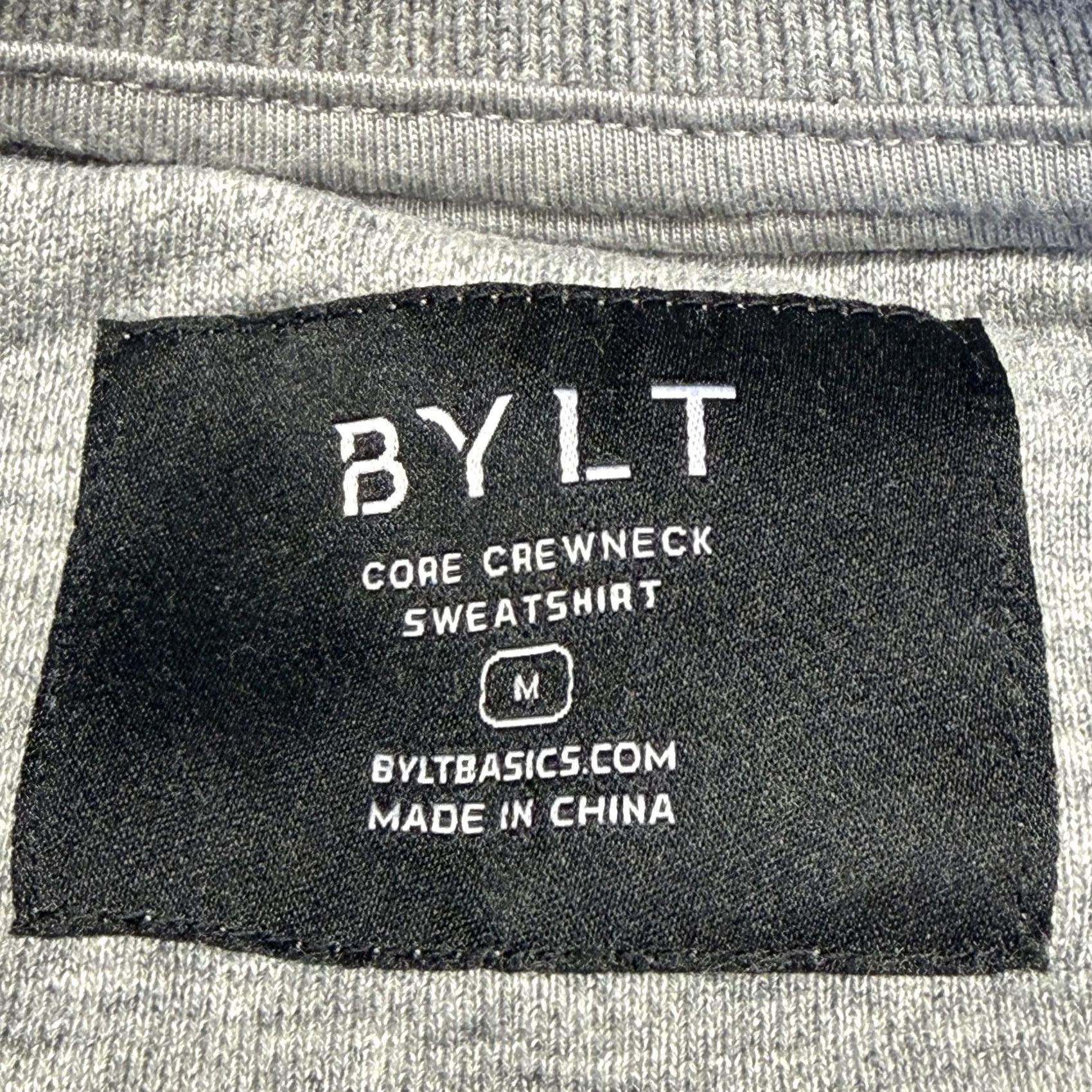Vintage BYLT Sweatshirt Mens M Gray Core Crewneck Pullover Cotton Embroidered Logo Size US M / EU 48-50 / 2 - 6 Thumbnail