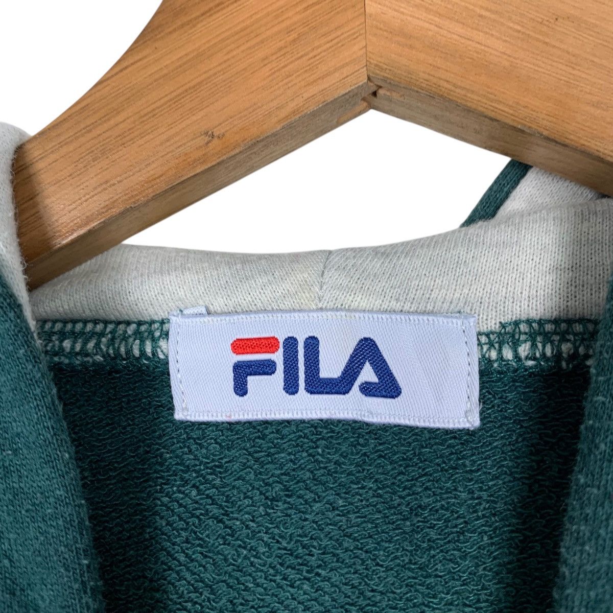 Fila FILA Big Logo Pullover Green Hoodie Sweatshirt #1771-C78 Size US S / EU 44-46 / 1 - 15 Thumbnail