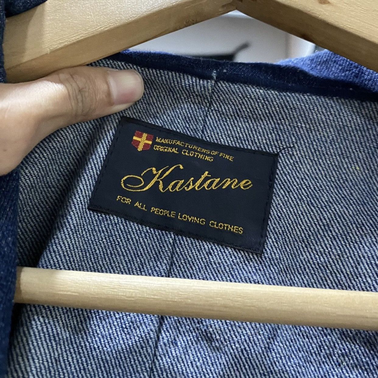 Isamu Katayama Backlash Vintage Kastane Indigo Denim Open Blazer Jacket Coat Size US L / EU 52-54 / 3 - 8 Thumbnail