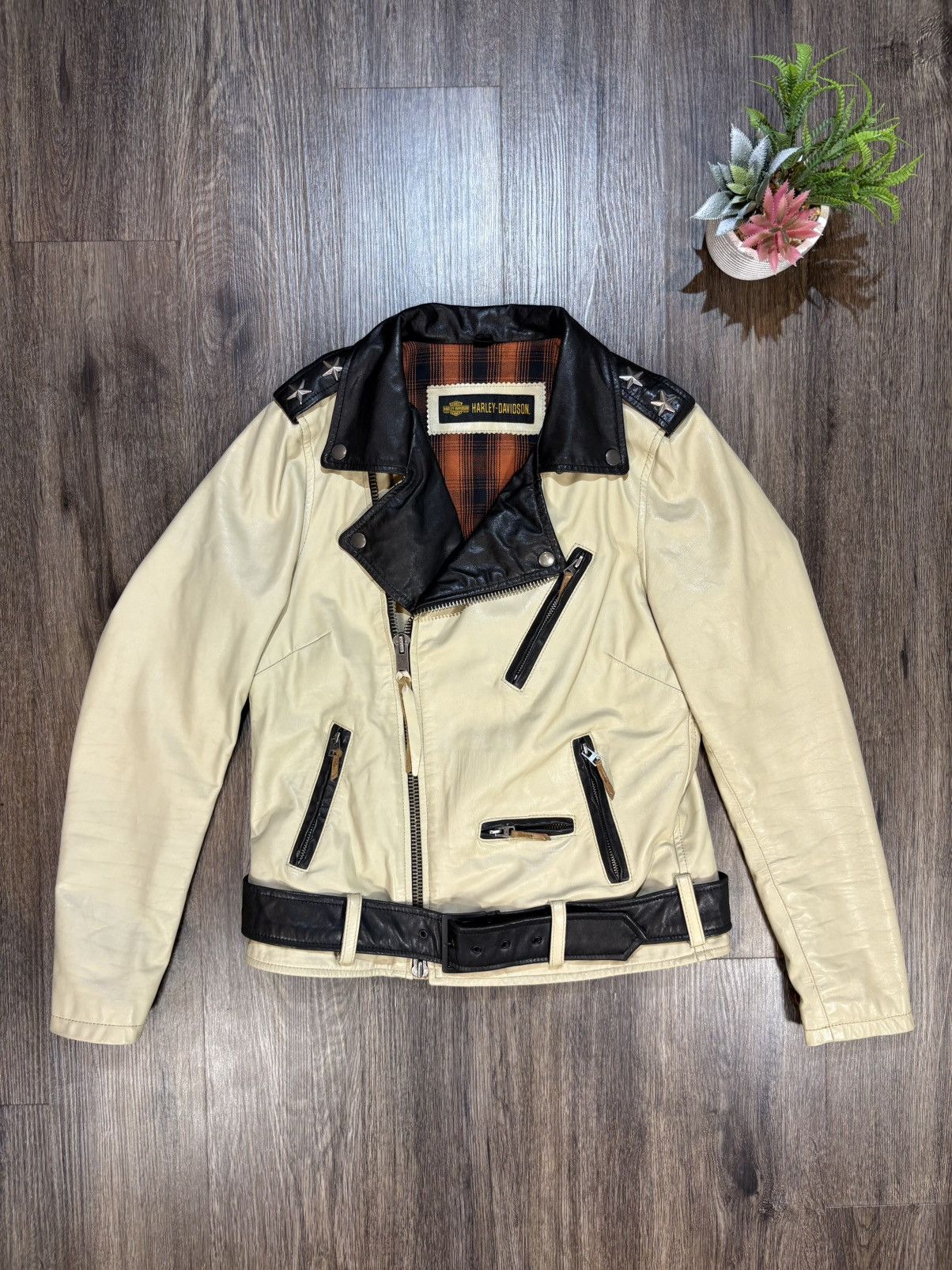 Harley Davidson Harley Davidson Women's Natalya Biker Leather Jacket Size XS / US 0-2 / IT 36-38 - 1 Thumbnail
