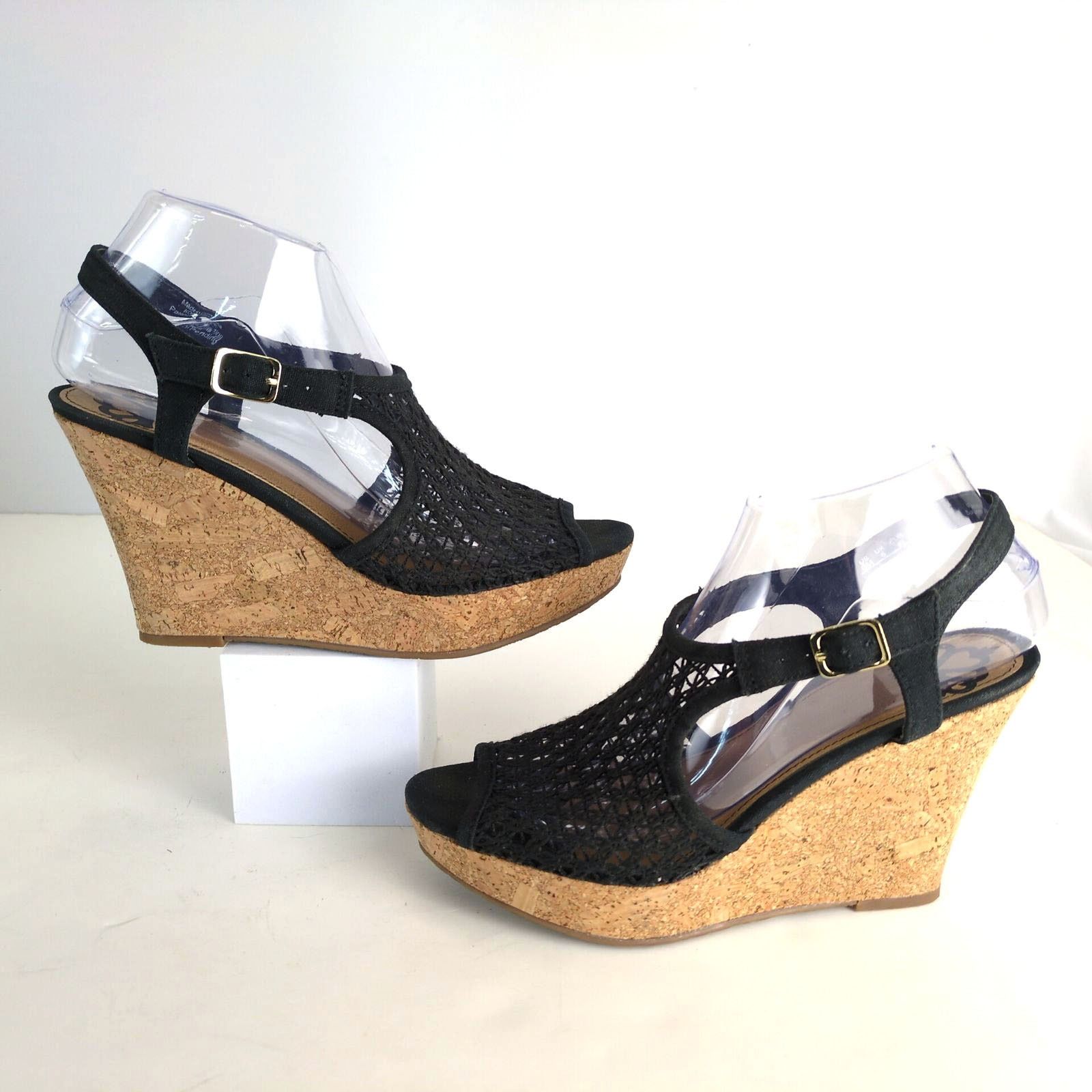 Other Fergalicious By Fergie Crochet Cork Wedge 4" Heel Women's 8 Size US 8 / IT 38 - 2 Thumbnail