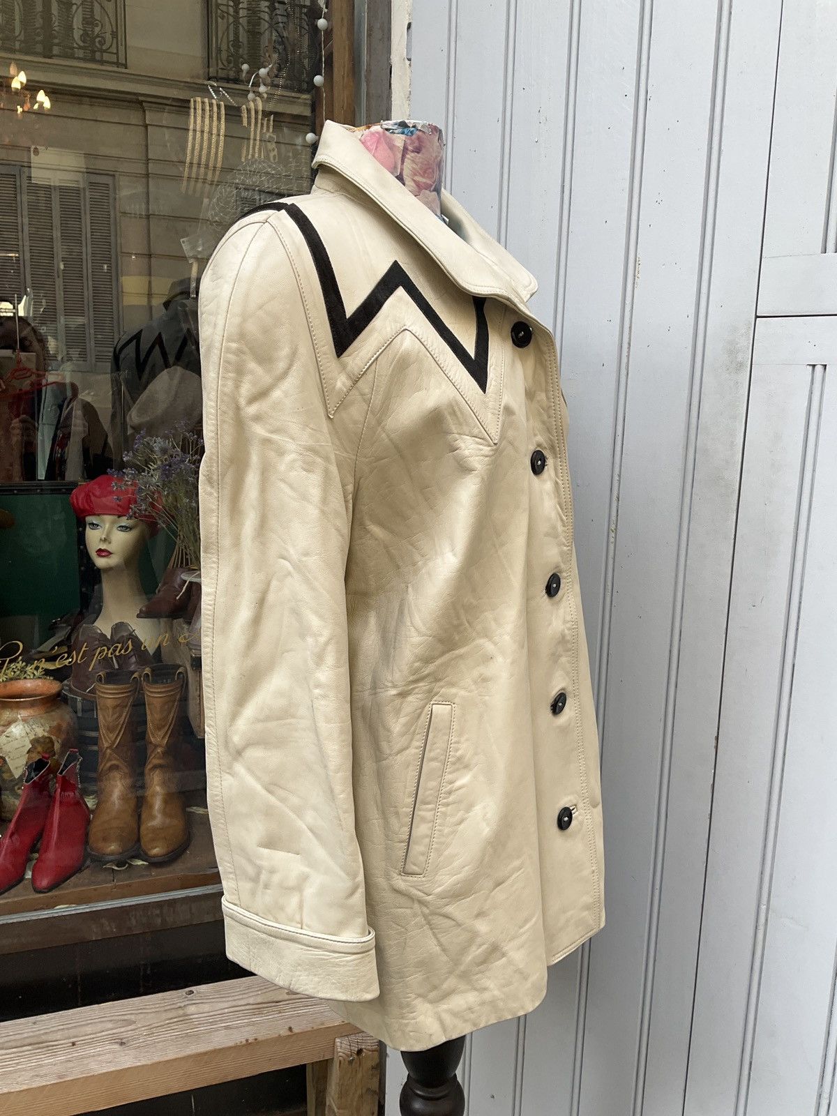 Vintage 70s leather jacket Size XXL / US 16-18 / IT 52-54 - 3 Thumbnail