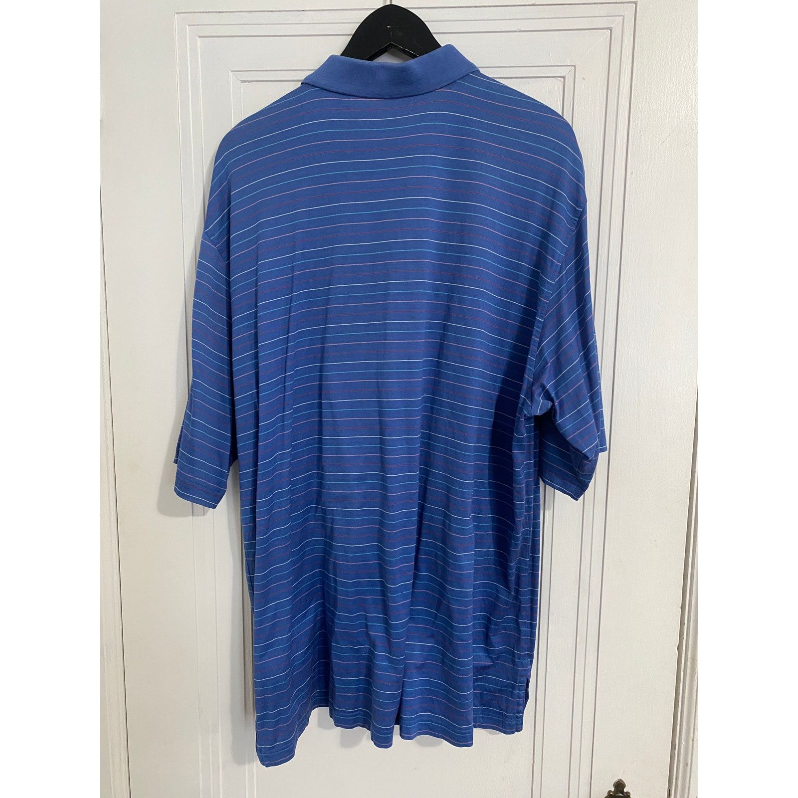 Peter Millar Peter Millar Striped Blue Polo Shirt Men's Size XL Size US XL / EU 56 / 4 - 5 Thumbnail