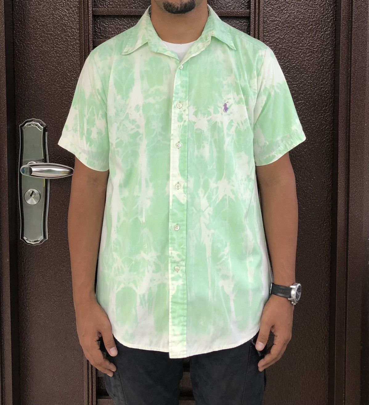 Polo Ralph Lauren Polo Ralph Lauren Men Tie Dye Button Down Short Sleeve Shirt Size US M / EU 48-50 / 2 - 2 Thumbnail
