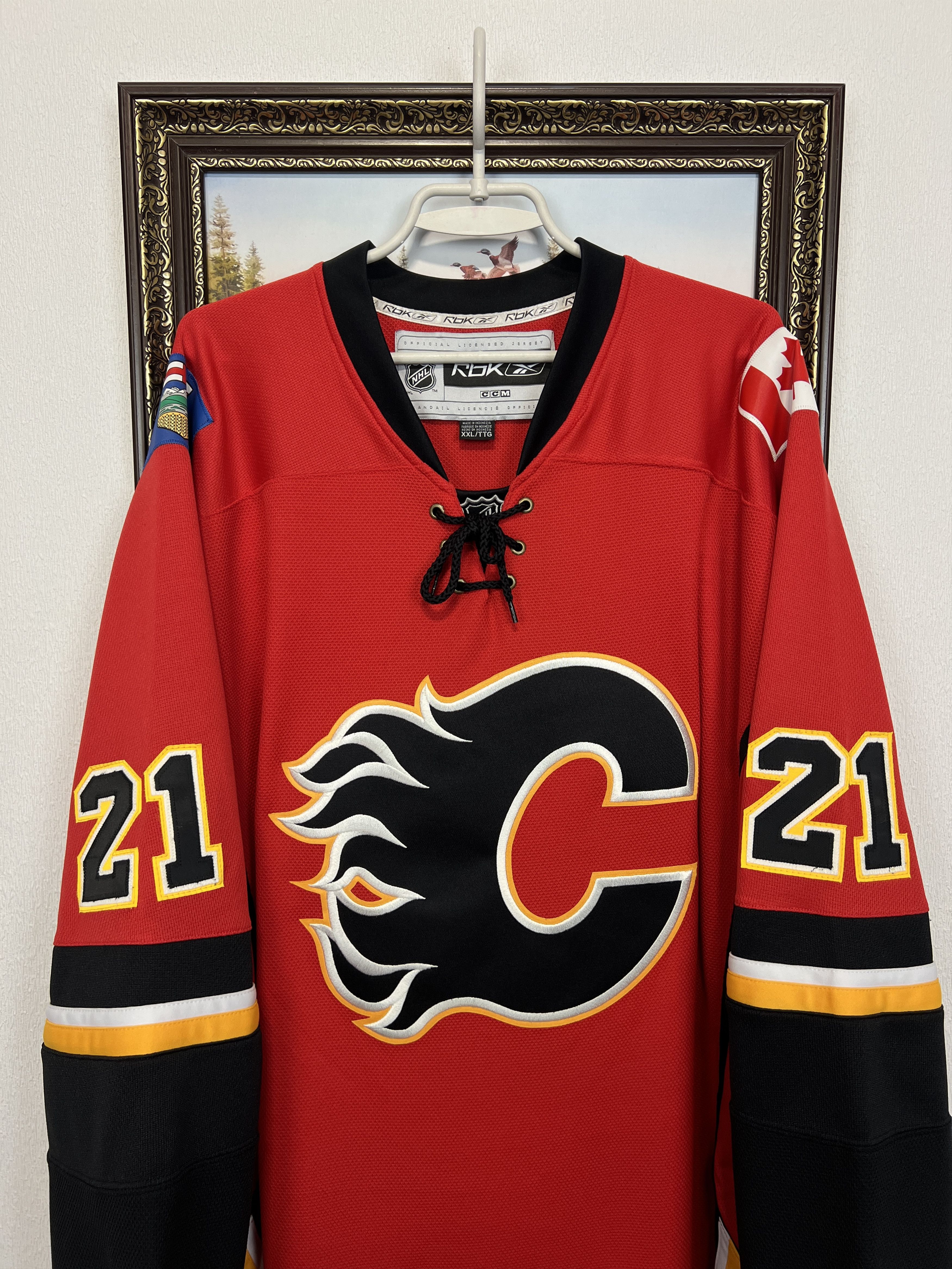 Reebok Calgary Flames NHL Jersey CCM #21 Jokinen Ice Hockey Trikot Size US XXL / EU 58 / 5 - 2 Thumbnail