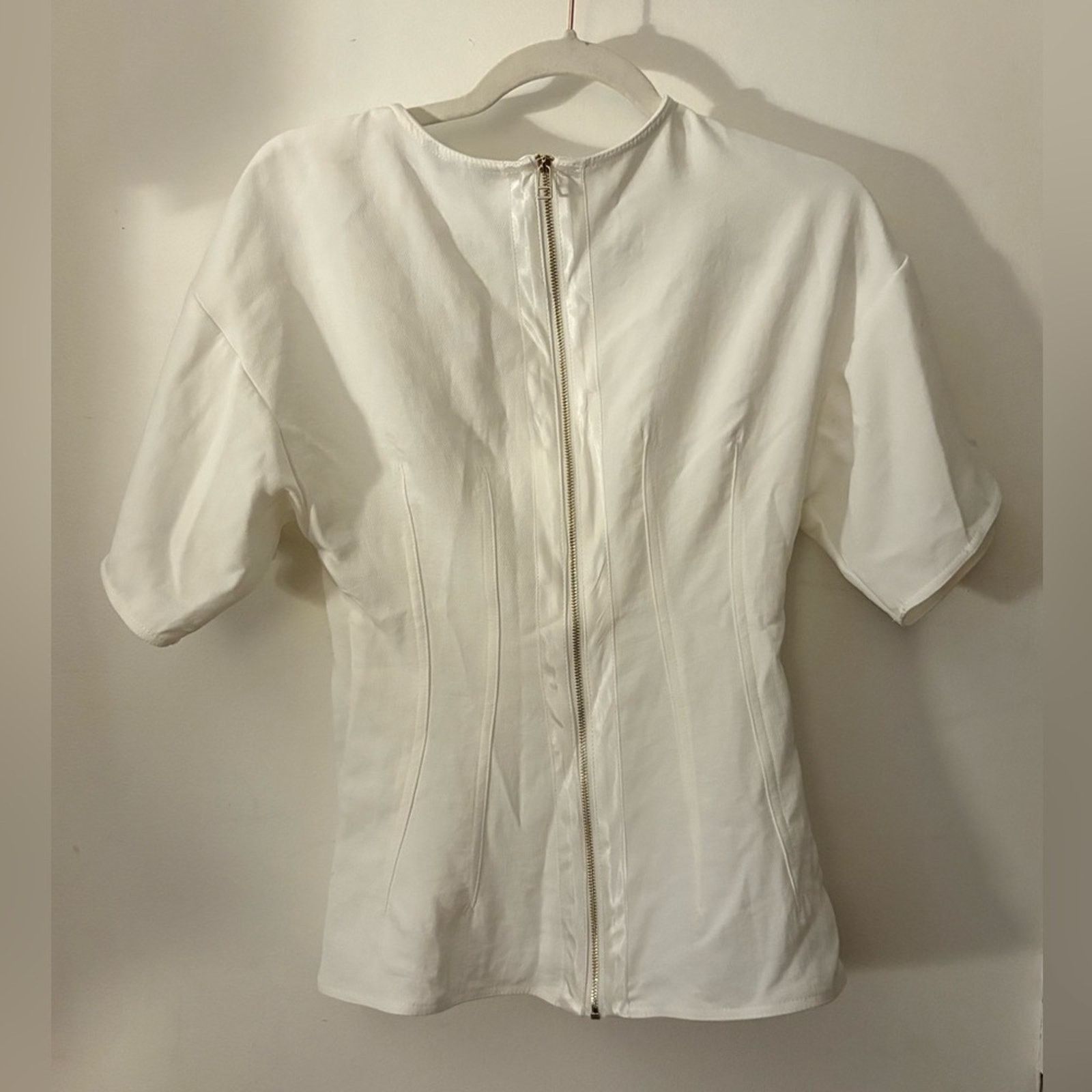 Zara Nwt-Zara- FITTED SHORT SLEEVE CREPE TOP-XS Size XS / US 0-2 / IT 36-38 - 6 Thumbnail