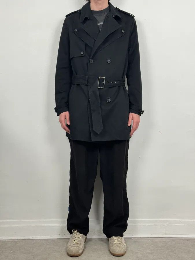 Dior AW2009 Dior Black Wool Double-Breasted Trench Coat by Kris Van Assche Size US M / EU 48-50 / 2 - 2 Thumbnail