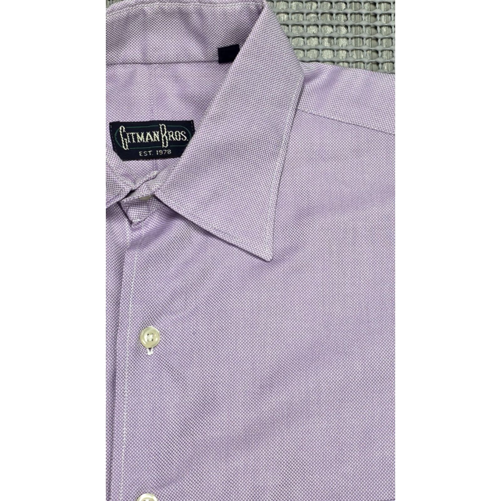 Vintage VINTAGE Gitman Bros Shirt Mens 16-34 Purple Button-Up Long Sleeve USA Size US L / EU 52-54 / 3 - 3 Thumbnail