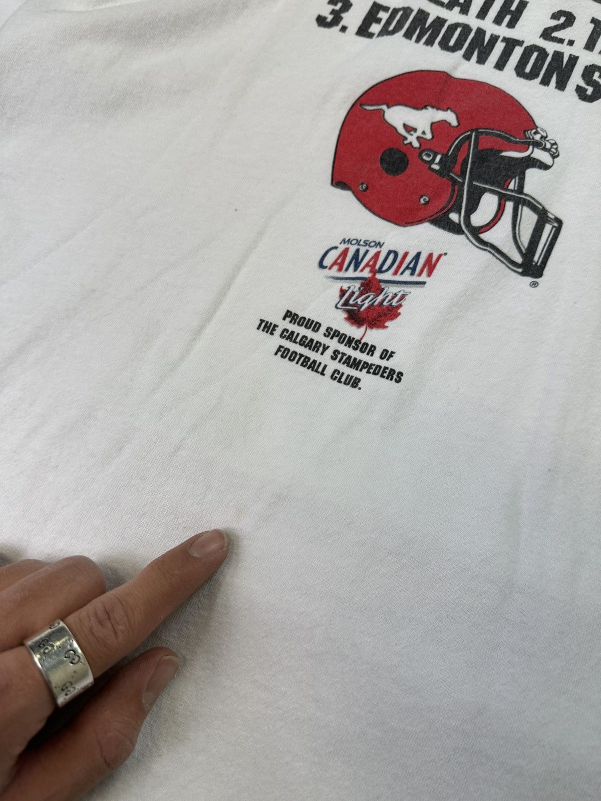Vintage vintage y2k calgary stampeders cfl football fan humor tee Size US XL / EU 56 / 4 - 4 Thumbnail