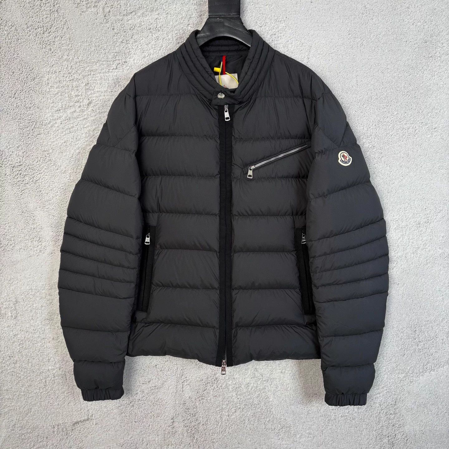 Moncler Men's Moncler 24FW Biker Souillet Black Mid-Down Jacket 5 Size US XXL / EU 58 / 5 - 1 Thumbnail