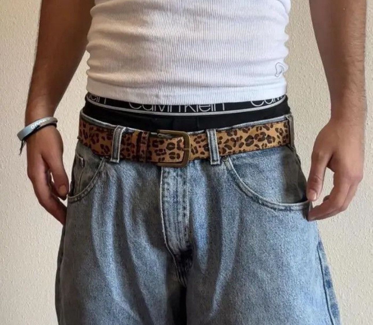 Japanese Brand 2000s leopard cheetah print belt Size 32 - 1 Thumbnail