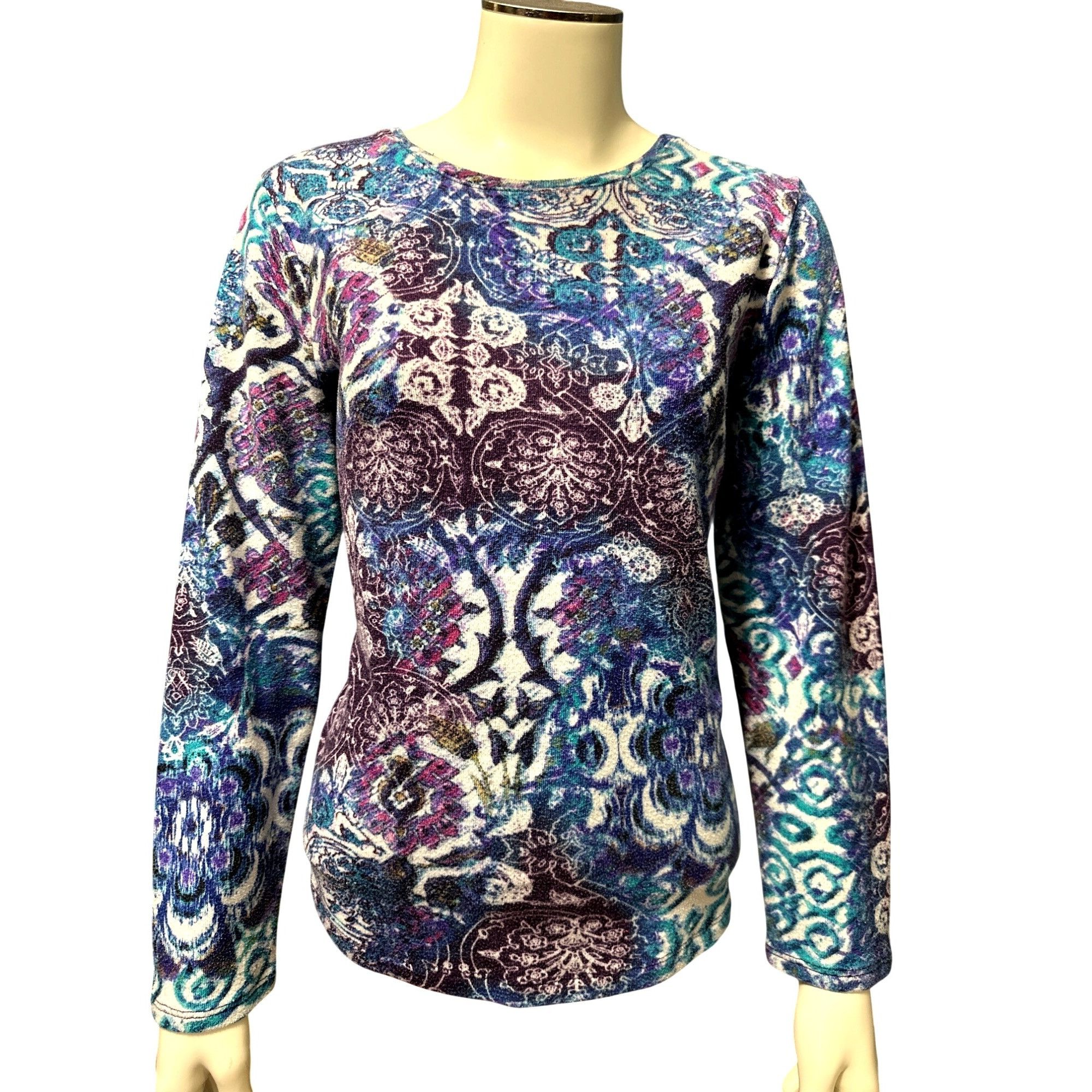 Chicos Chicos Long Sleeve Top Multicolored Paisley Print Blouse Boh Size M / US 6-8 / IT 42-44 - 1 Thumbnail