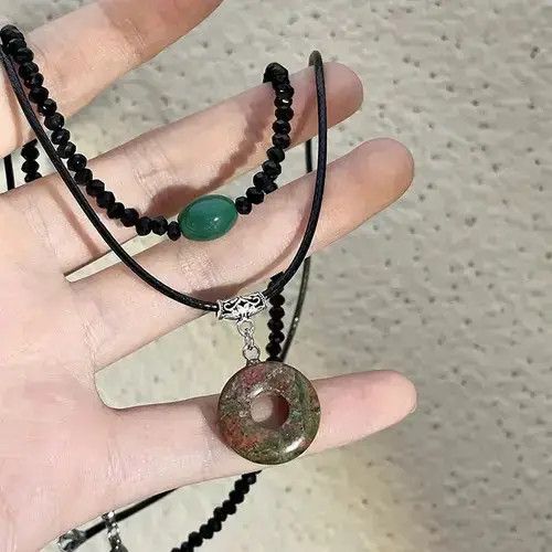 Jewelry Style Vintage Peace Buckle Pendant Necklaces Size ONE SIZE - 2 Thumbnail