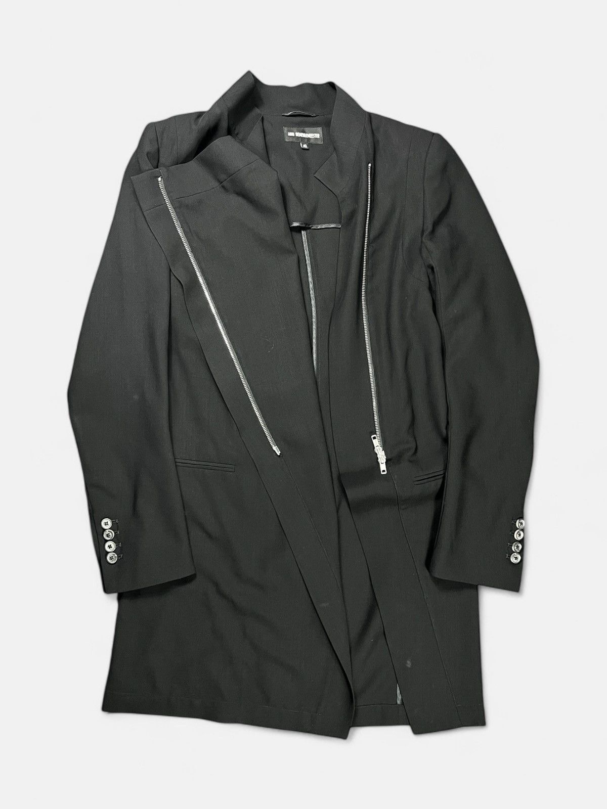 Ann Demeulemeester Ann Demeulemeester - Asymetric Light Coat Size US M / EU 48-50 / 2 - 2 Thumbnail