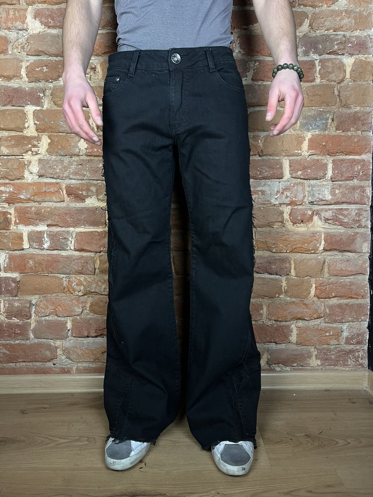 Handmade Handmade custom denim jeans flared pants reworked grunge Size US 31 - 3 Thumbnail