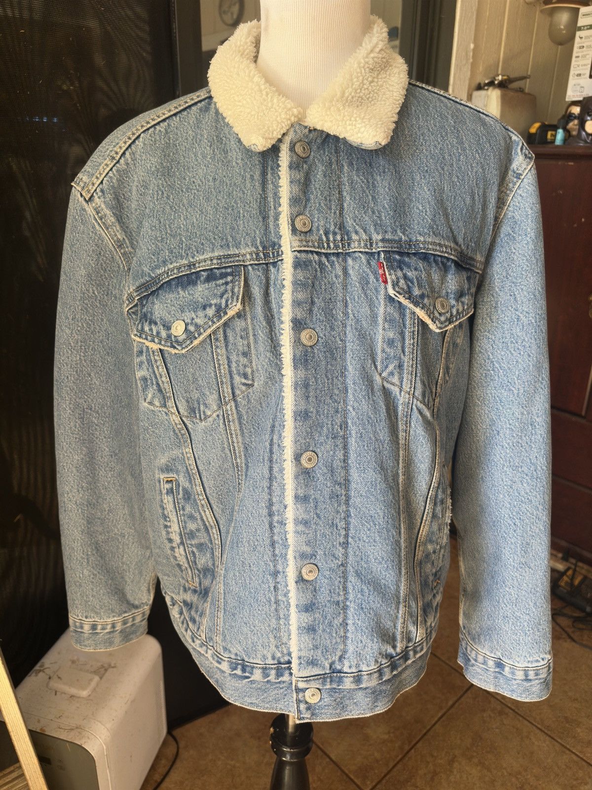 Levi's Levi's Sherpa Lined Denim Jacket Women's XL Snap Button Size XL / US 12-14 / IT 48-50 - 1 Thumbnail