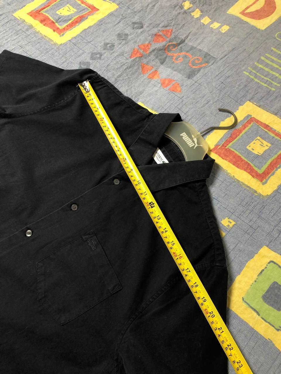 Lacoste Vintage short-sleeved shirt black Lacoste streetwear Size US S / EU 44-46 / 1 - 11 Thumbnail